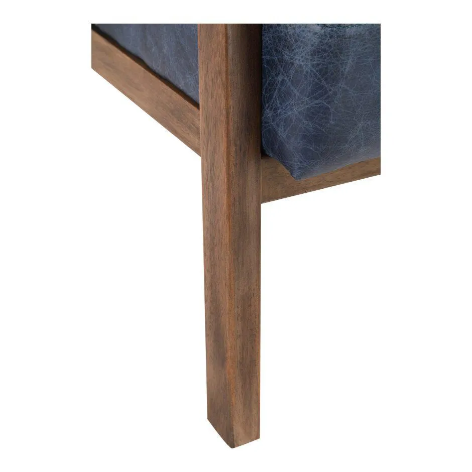 Drexel Arm Chair Kaiso Blue Leather