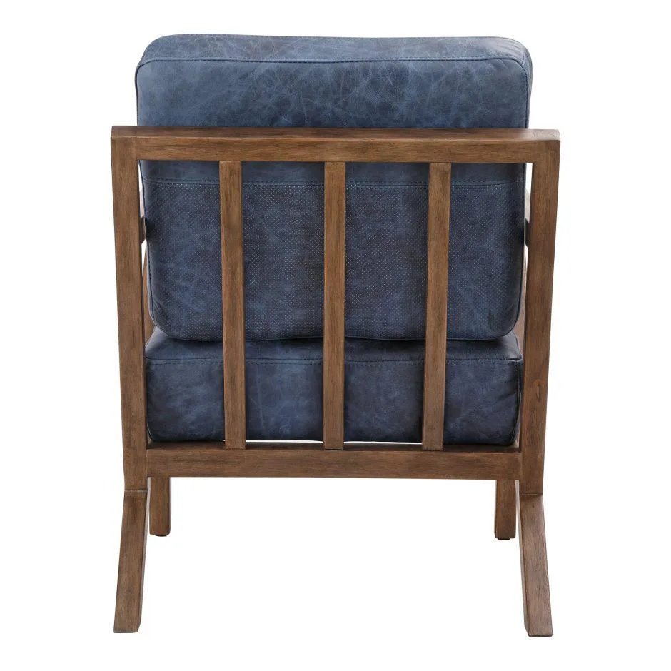 Drexel Arm Chair Kaiso Blue Leather