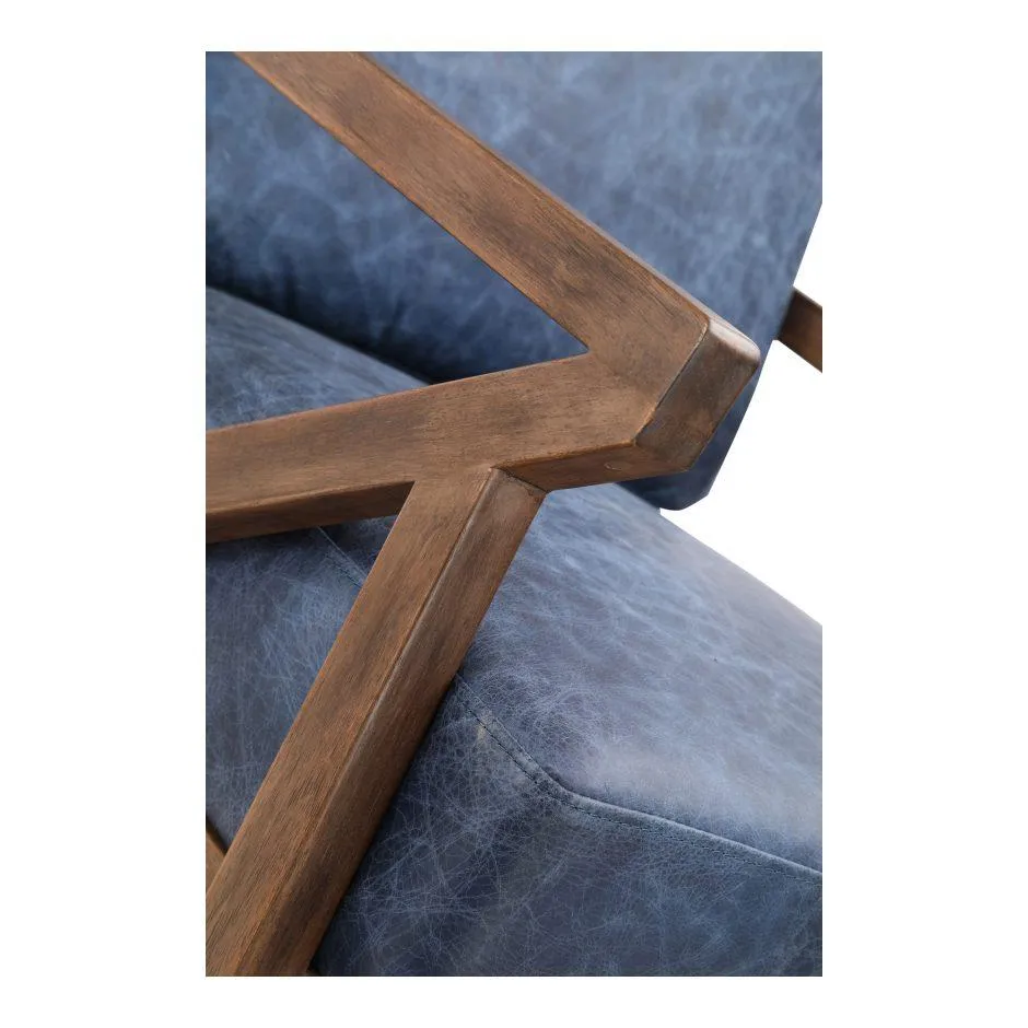 Drexel Arm Chair Kaiso Blue Leather