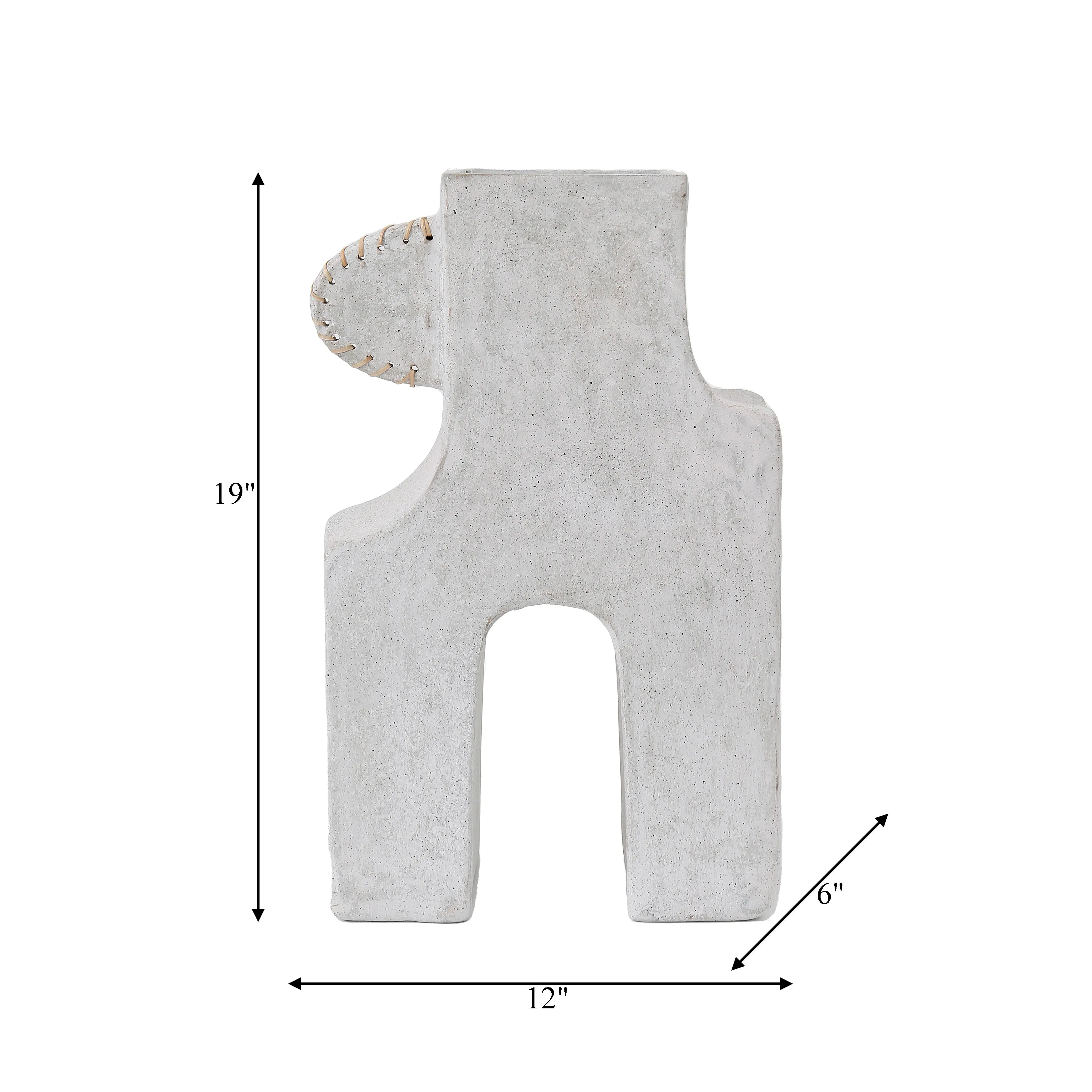 Ecomix, 10"H Abstract Vase, Antique White
