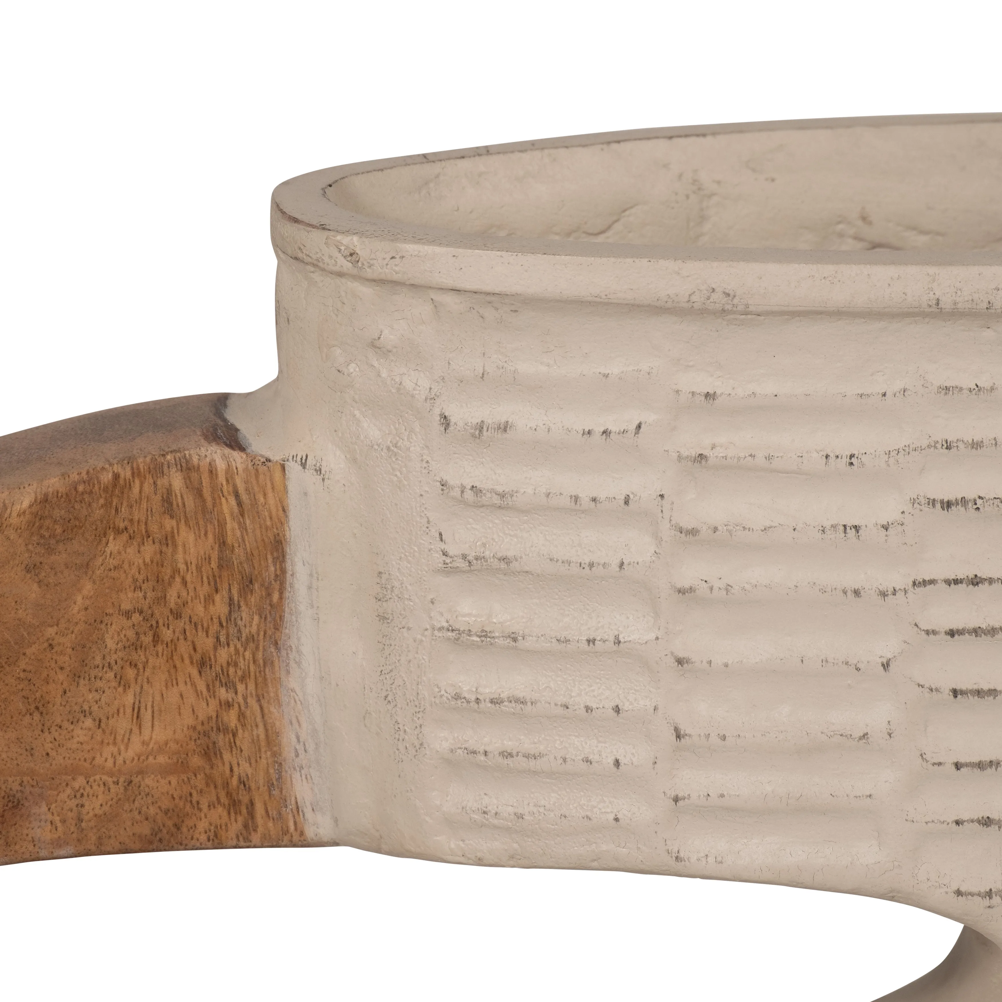 ECOMIX, 14" VASE WITH HANDLE, IVORY