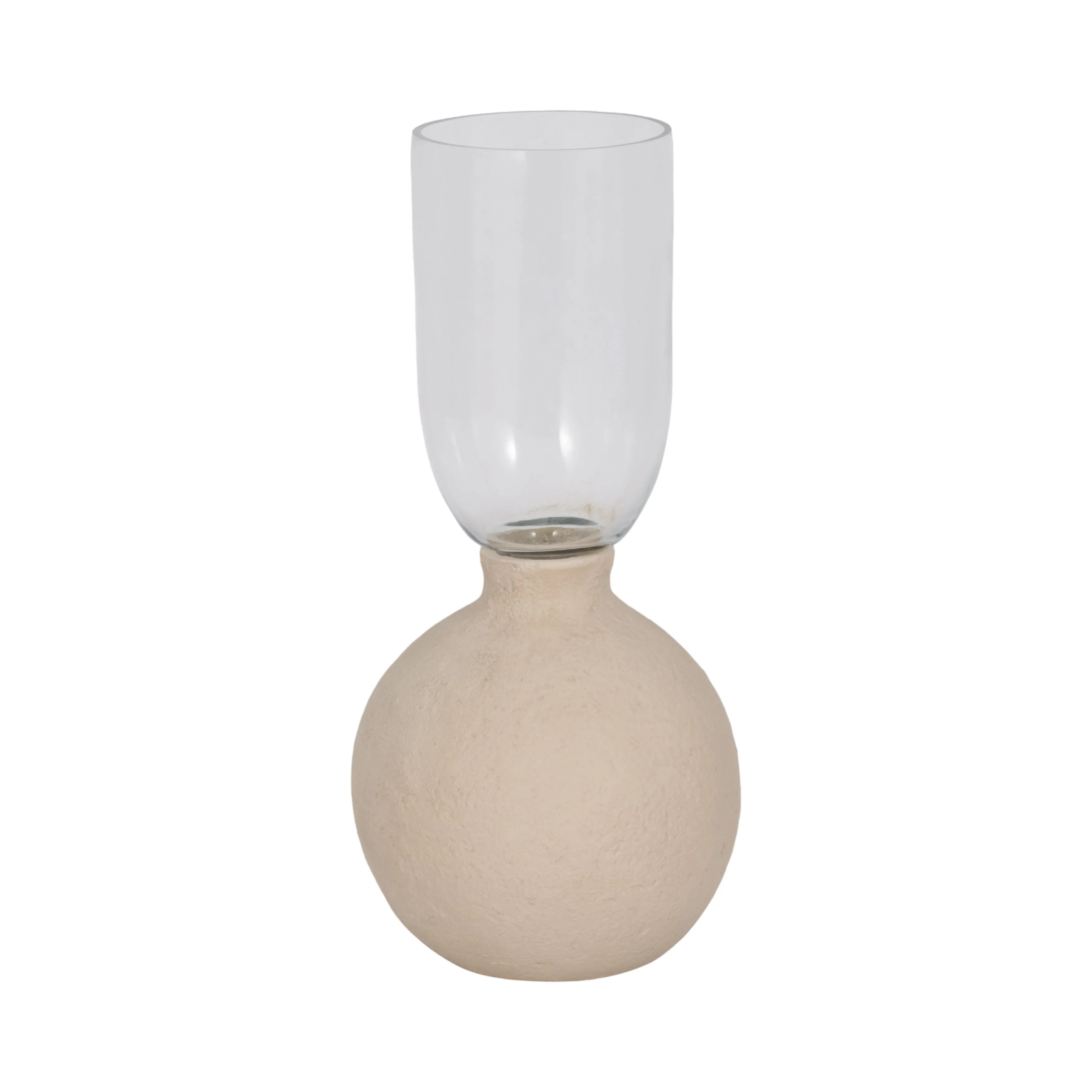 Ecomix/glass, 13" Vase, Ivory