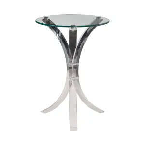 Emmett Round Accent Table Clear