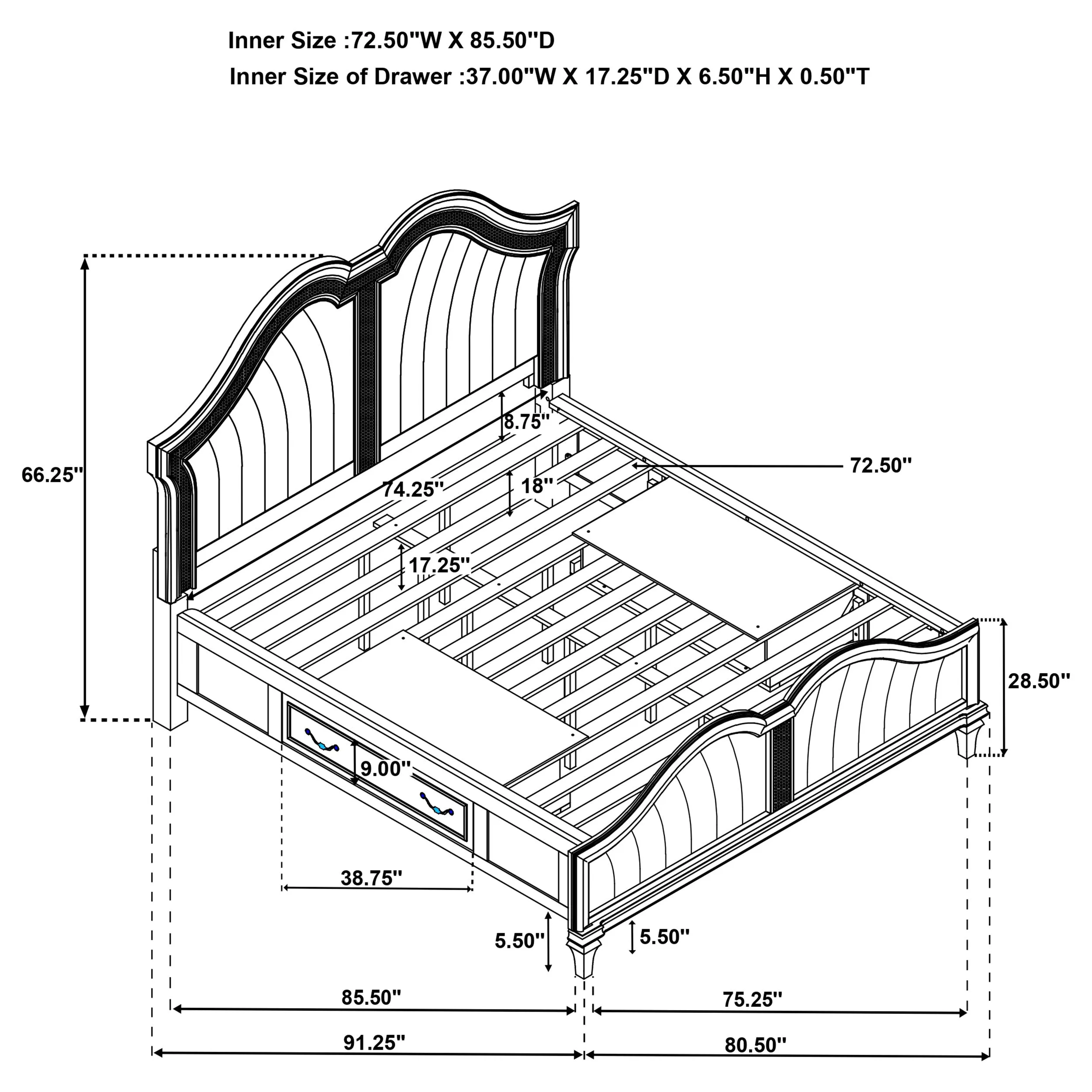 Evangeline California King Bed