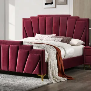 FLORIZEL Cal.King Bed, Red