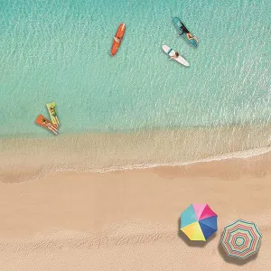 Fun In The Sun By Katrina Craven (Framed) - Light Blue