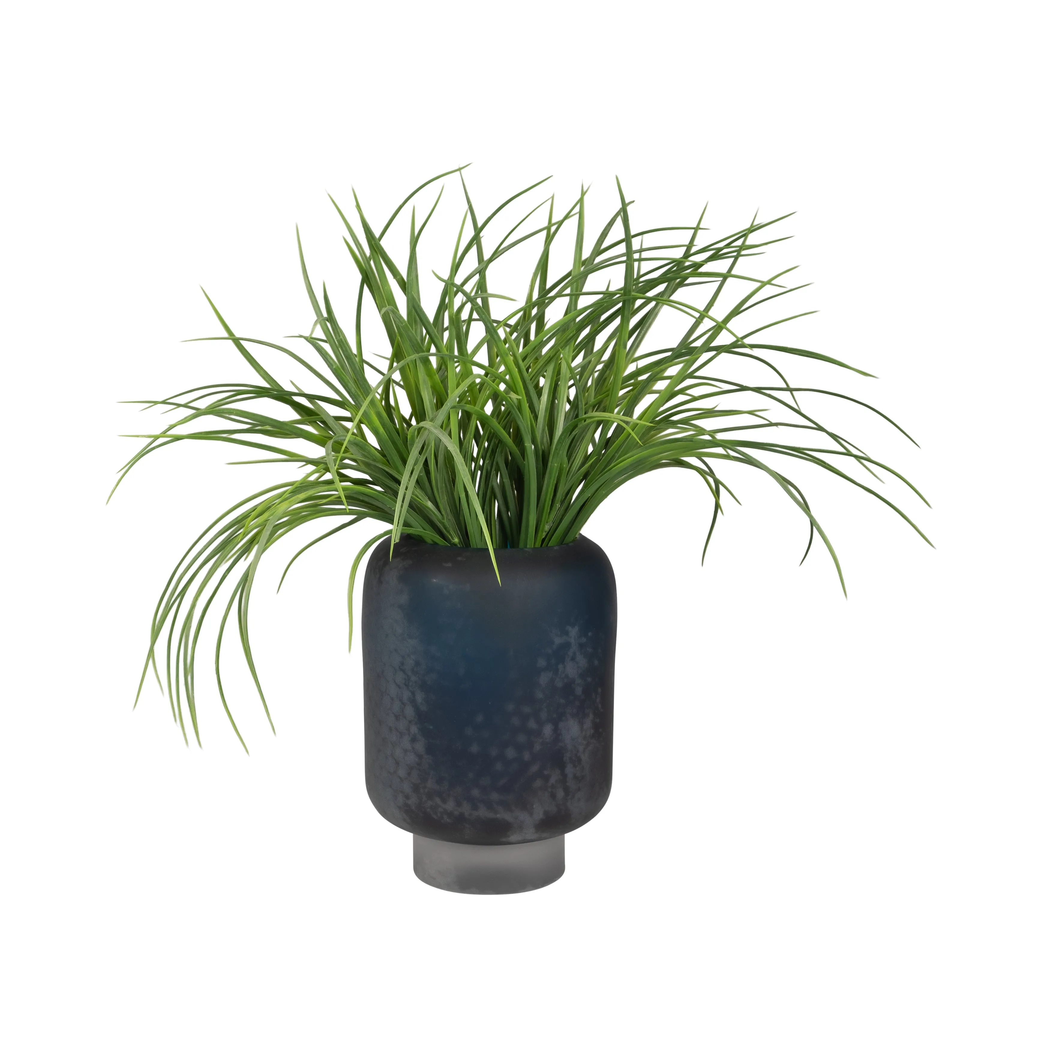GLASS, 10" VASE BLUE