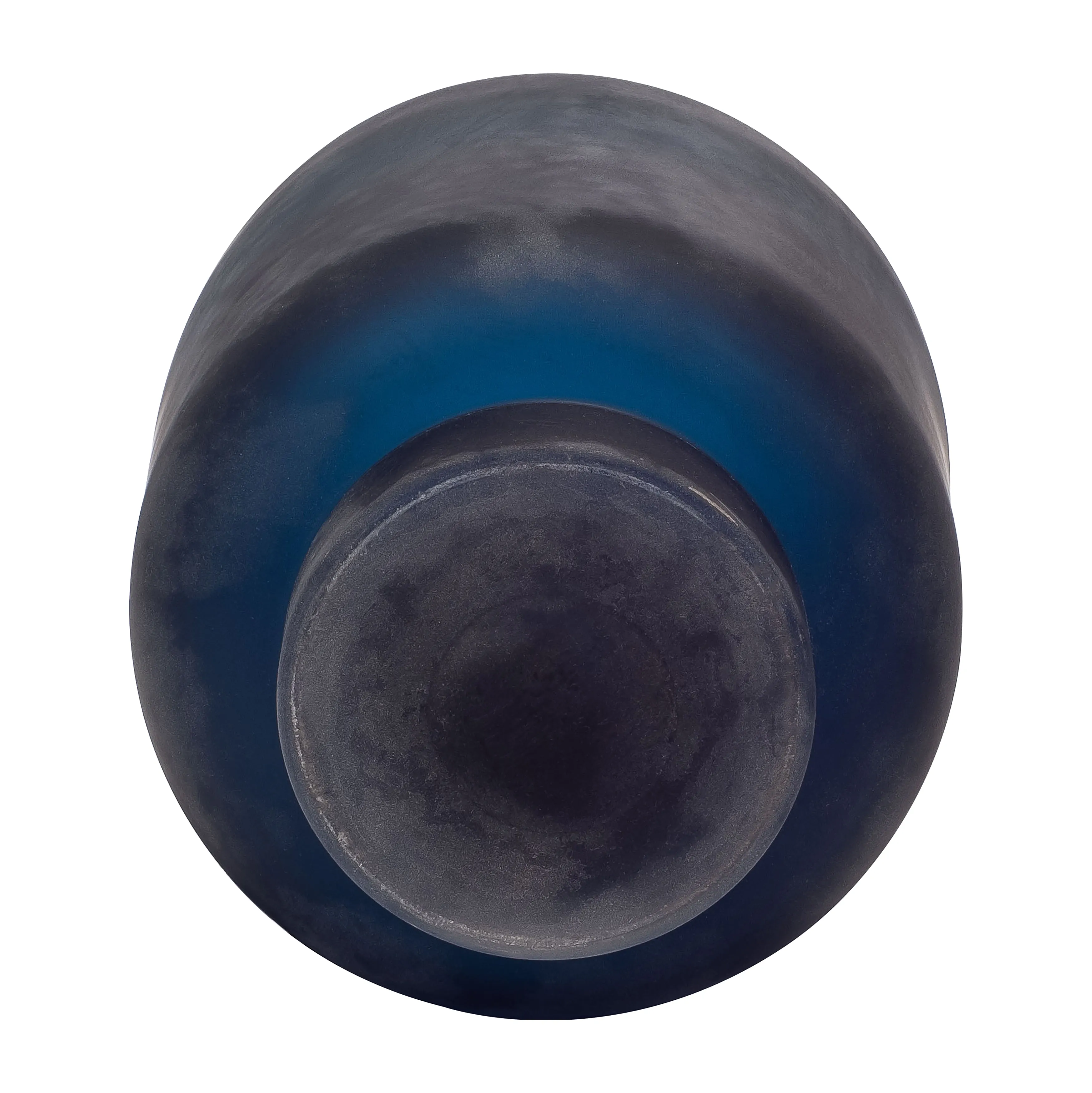 GLASS, 10" VASE BLUE