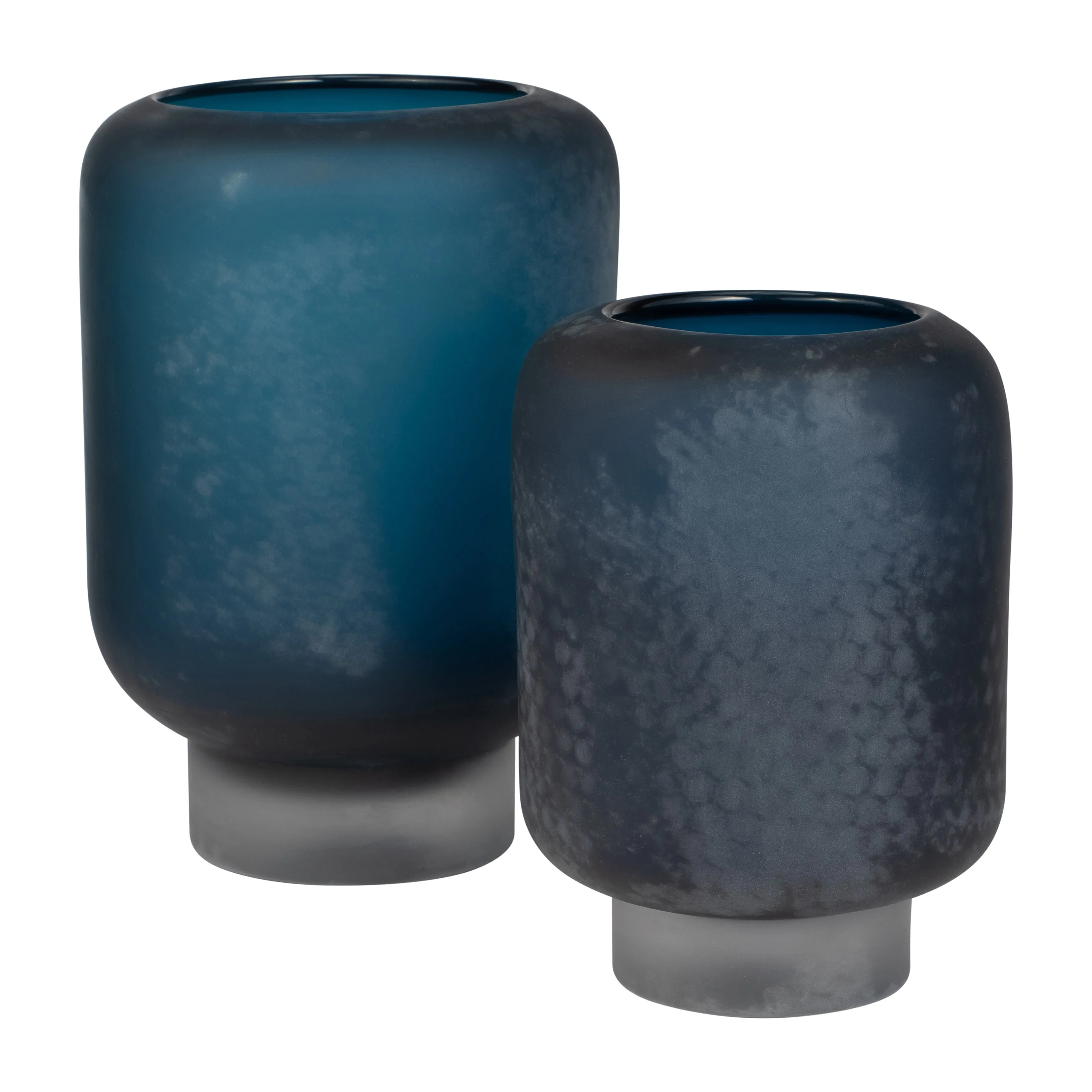 GLASS, 10" VASE BLUE