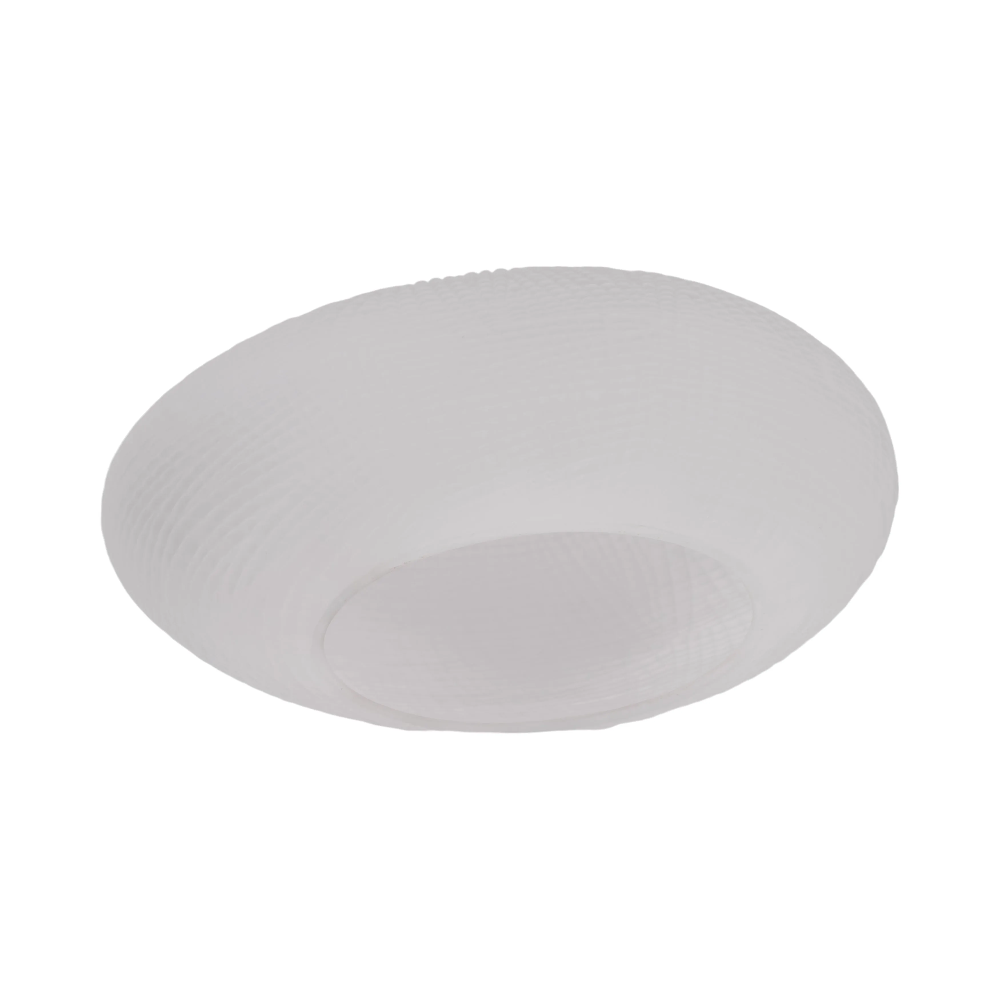 GLASS 10"H TEXTURED VASE, FROSTED WHITE