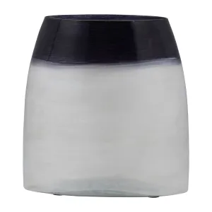 GLASS, 11" OMBRE VASE, BLUE