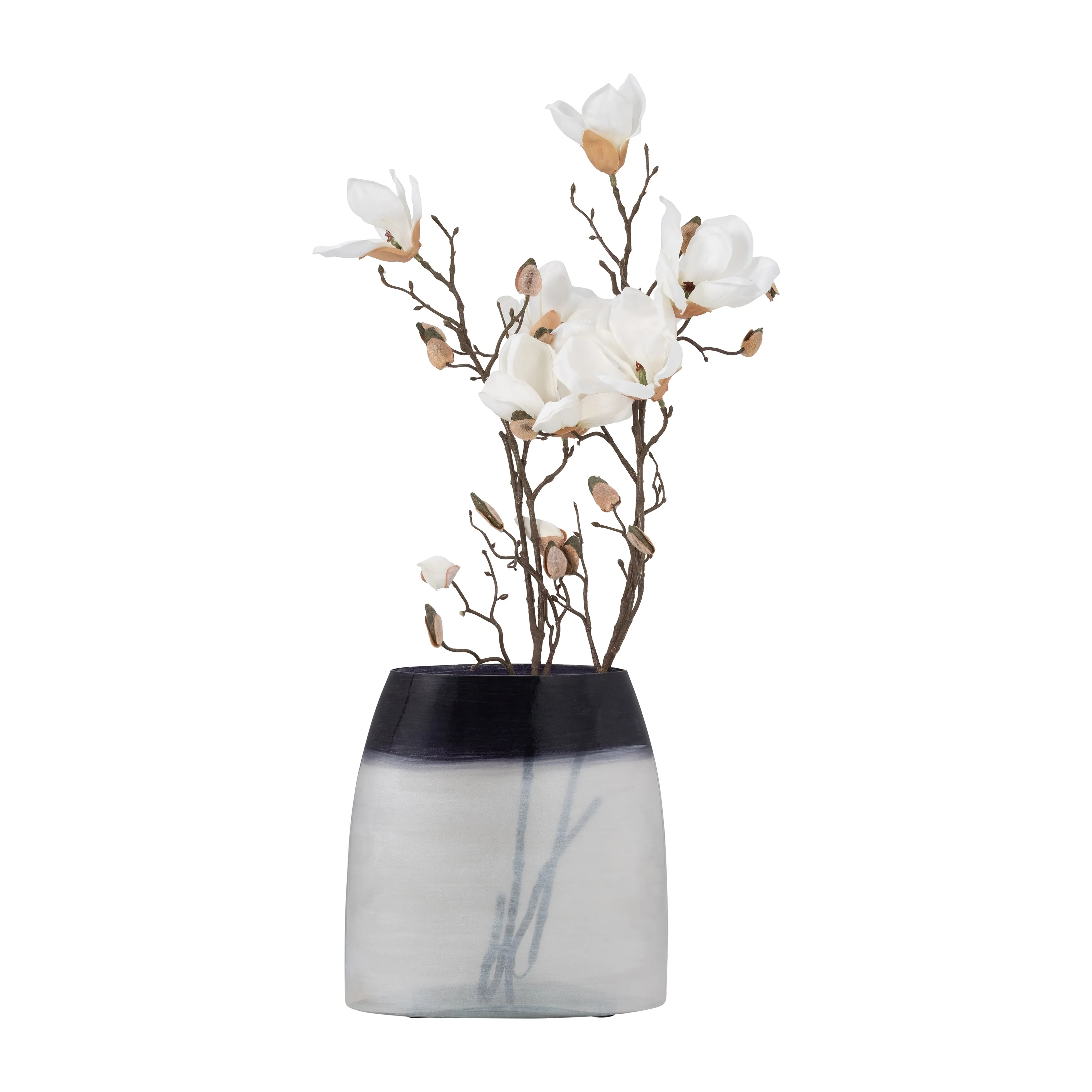 GLASS, 11" OMBRE VASE, BLUE