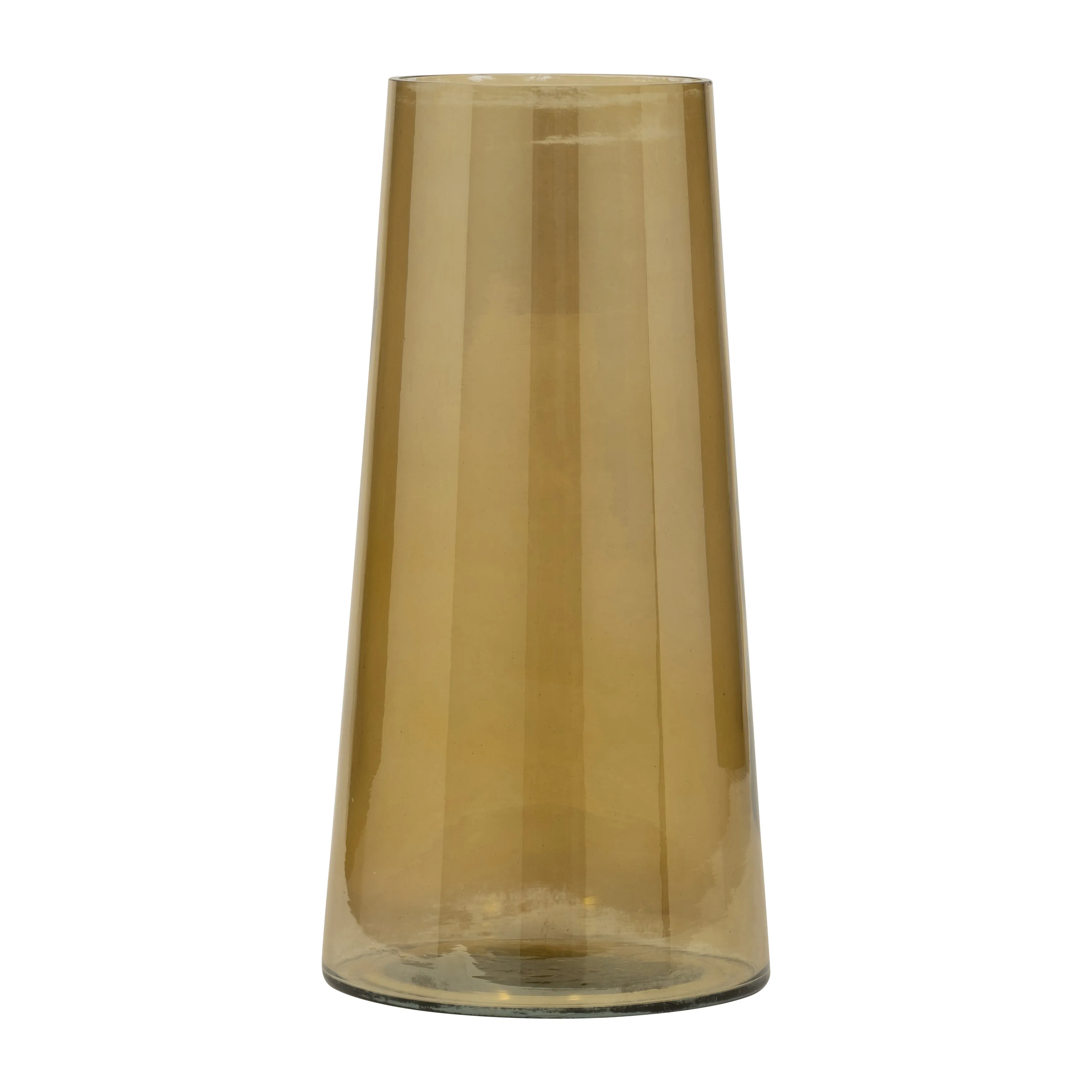 GLASS, 12" LUSTER VASE, GOLD