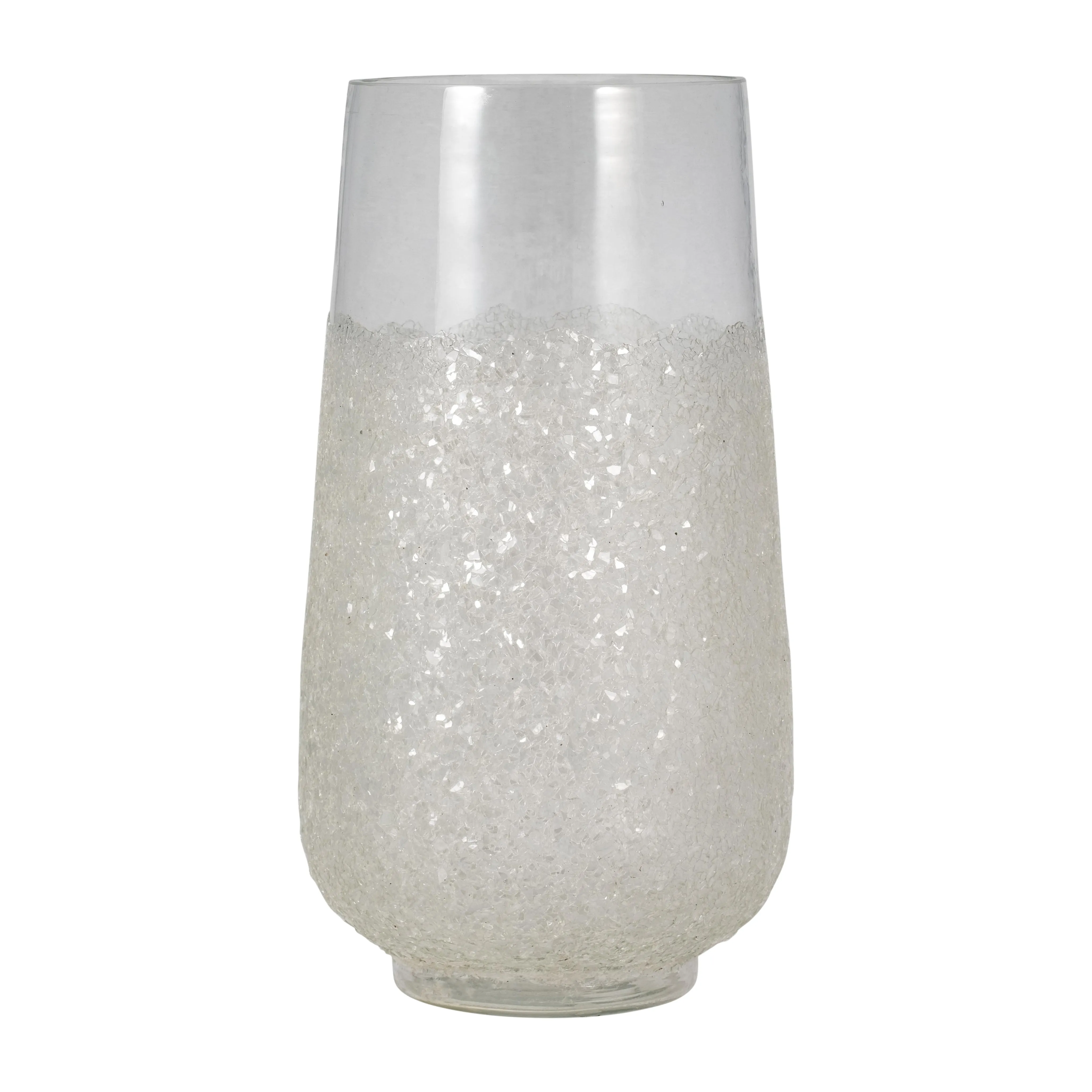 GLASS, 14" SUGAR VASE, CLEAR