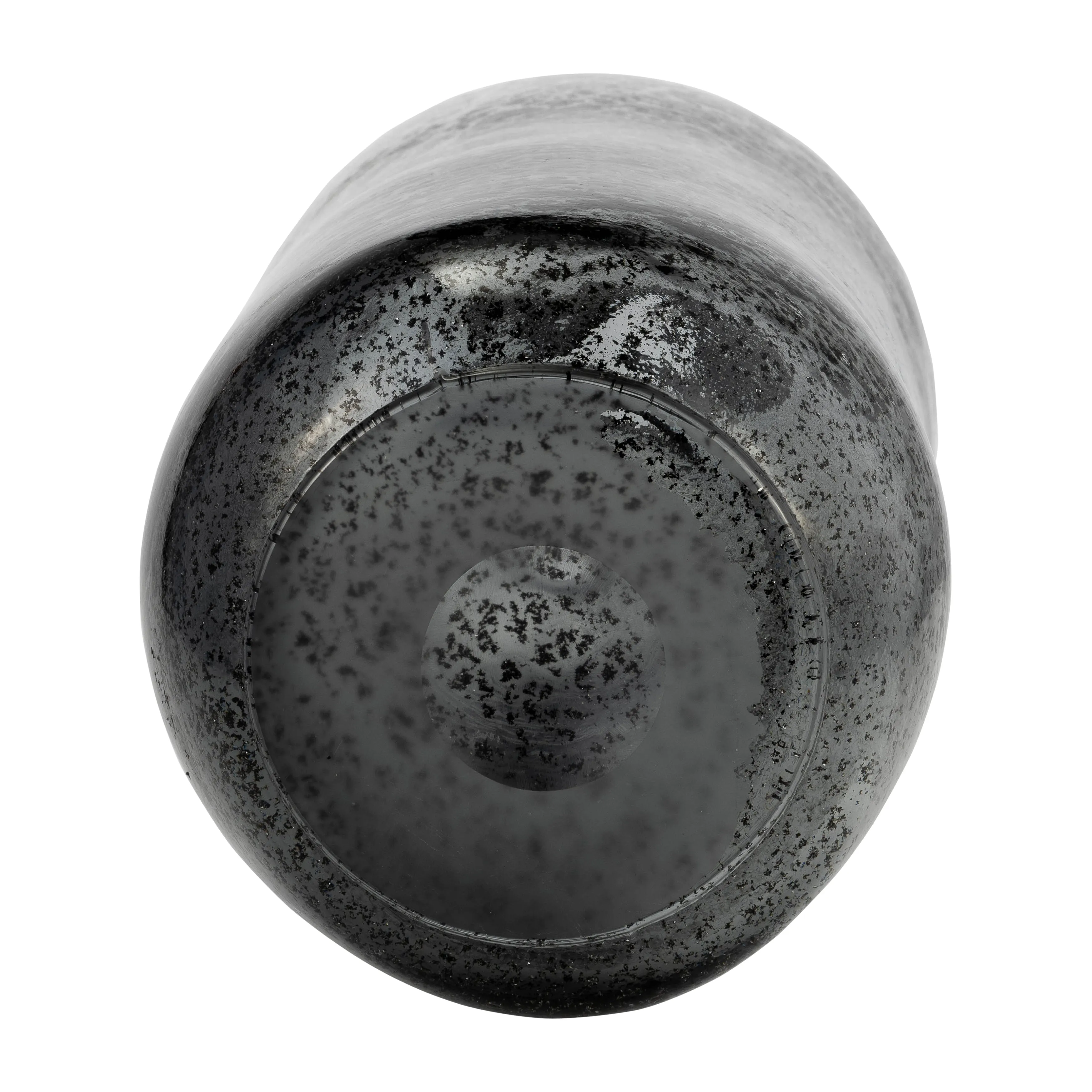 GLASS, 17H" IRREGULAR SHAPE VASE, SMOKE