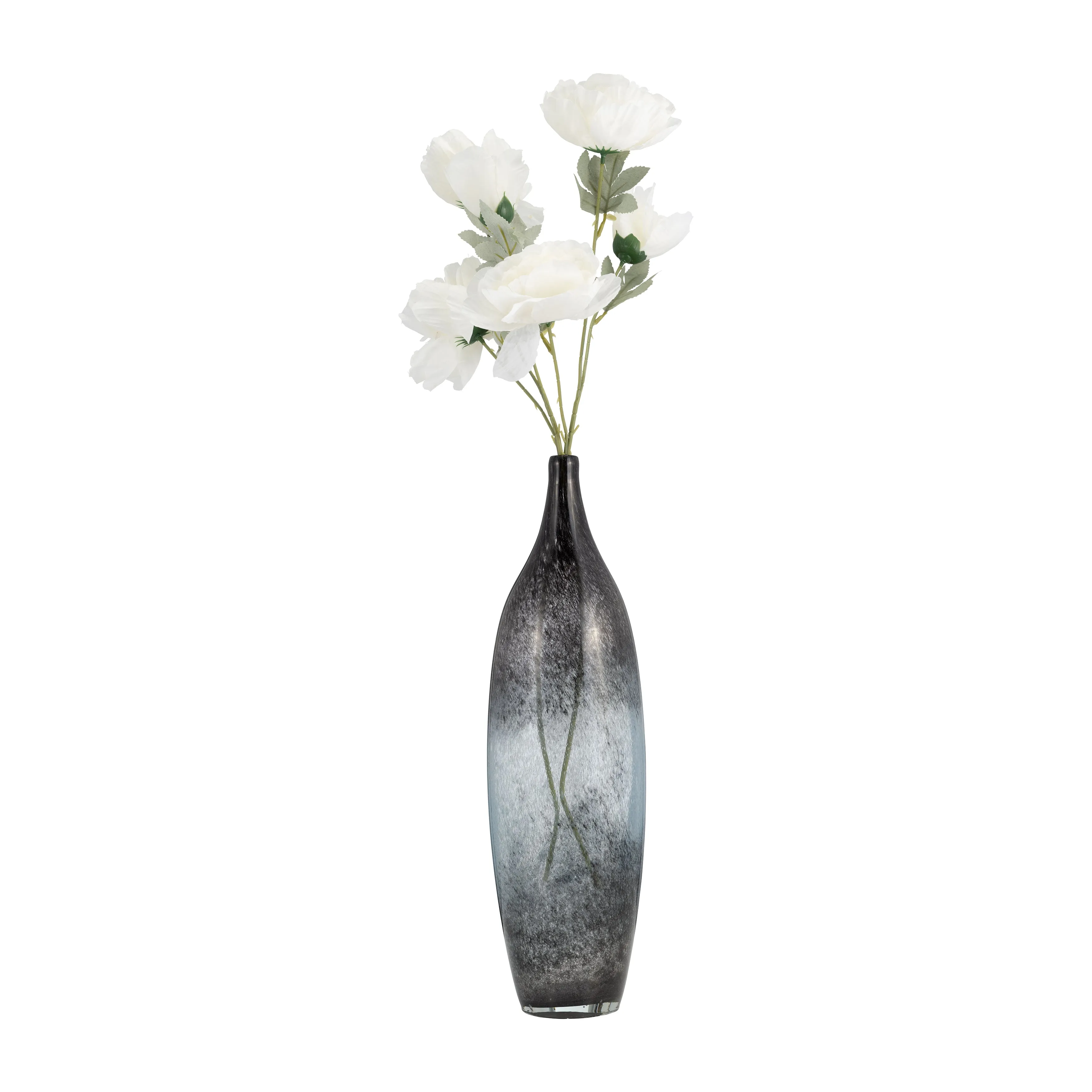 GLASS, 18" VASE BLUE OMBRE