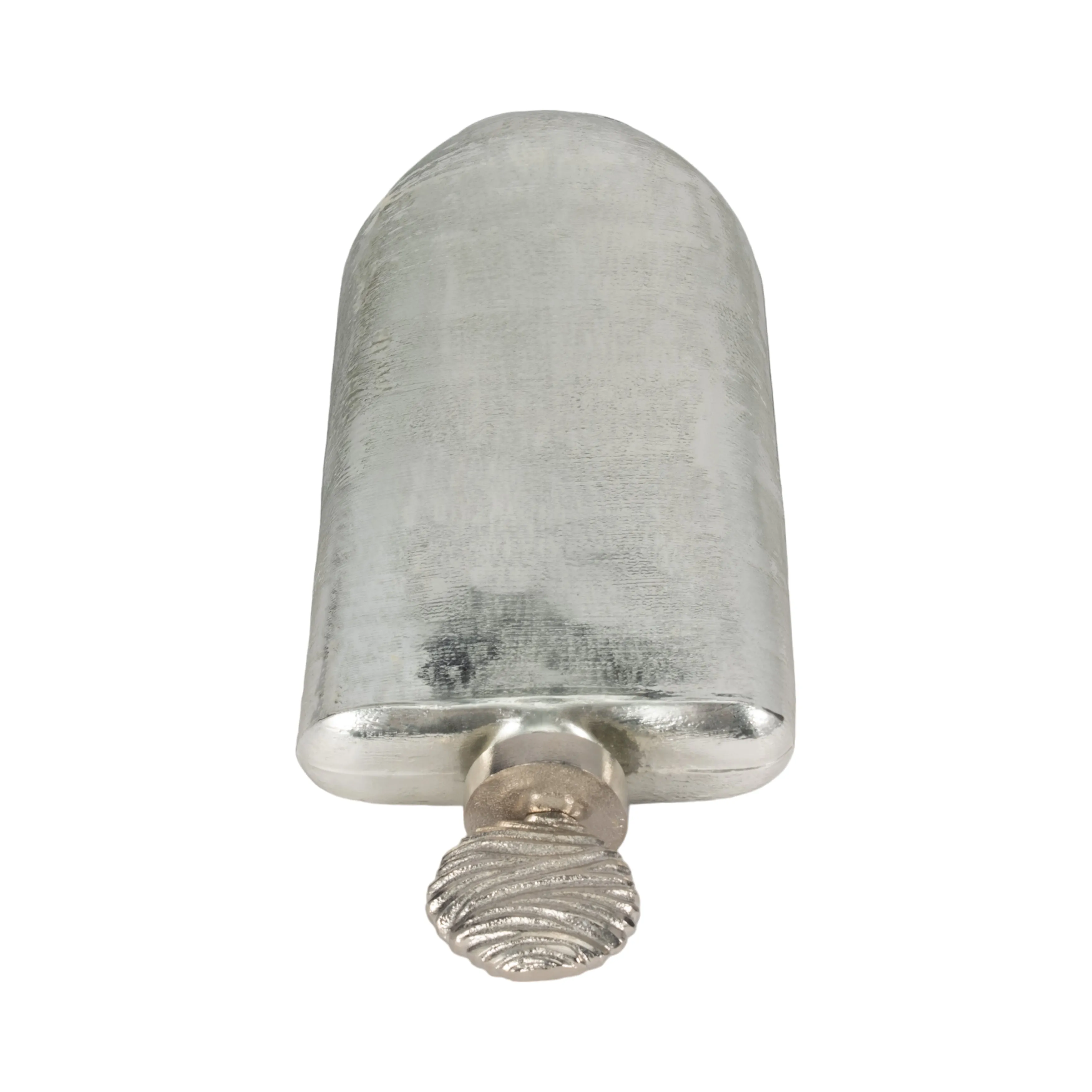 GLASS, 19" METALLIC BOTTLE ORB TOPPER, SILVER