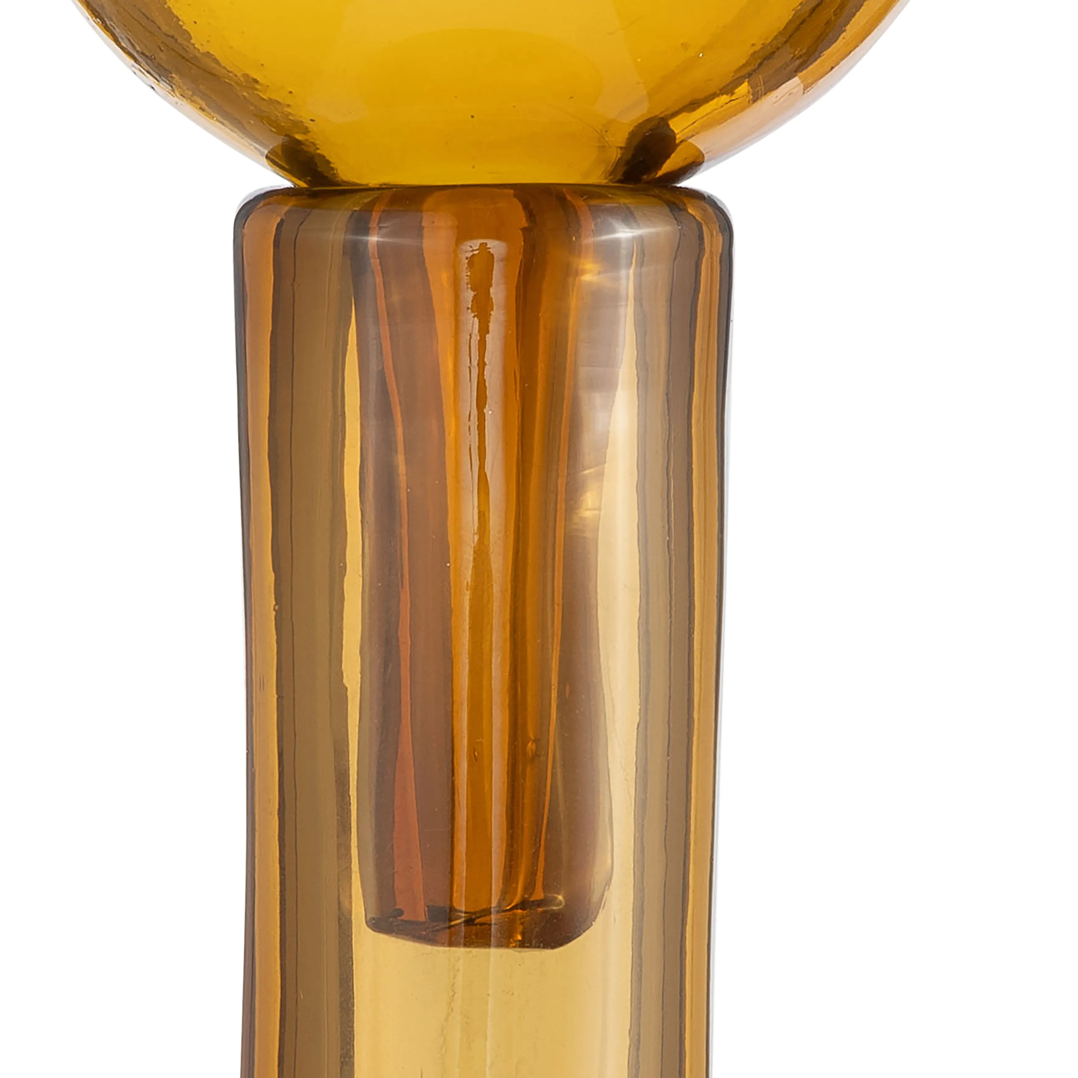 GLASS, 20" BOTTLE W/ STOPPER AMBER