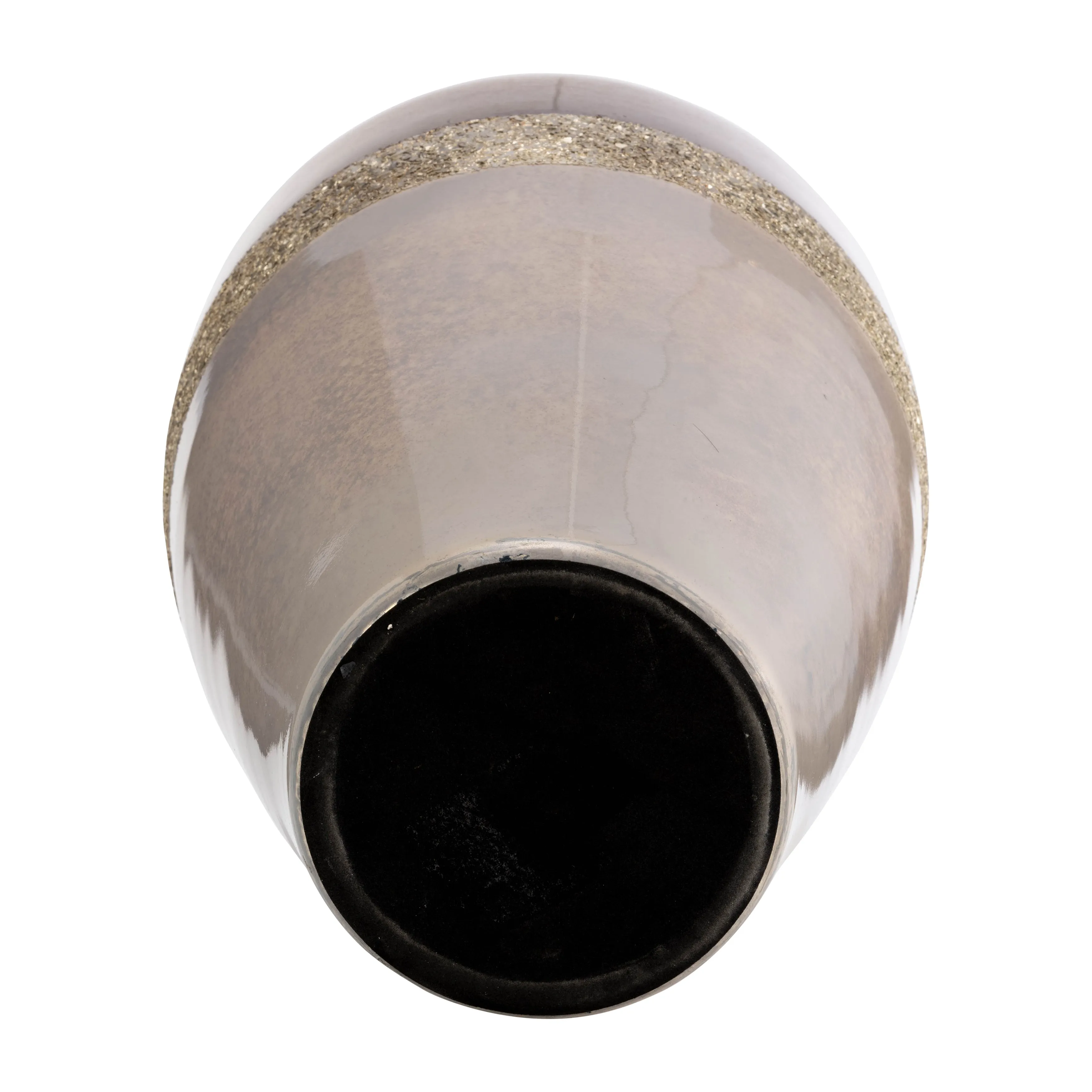 GLASS, 20" METALLIC VASE, CHAMPAGNE