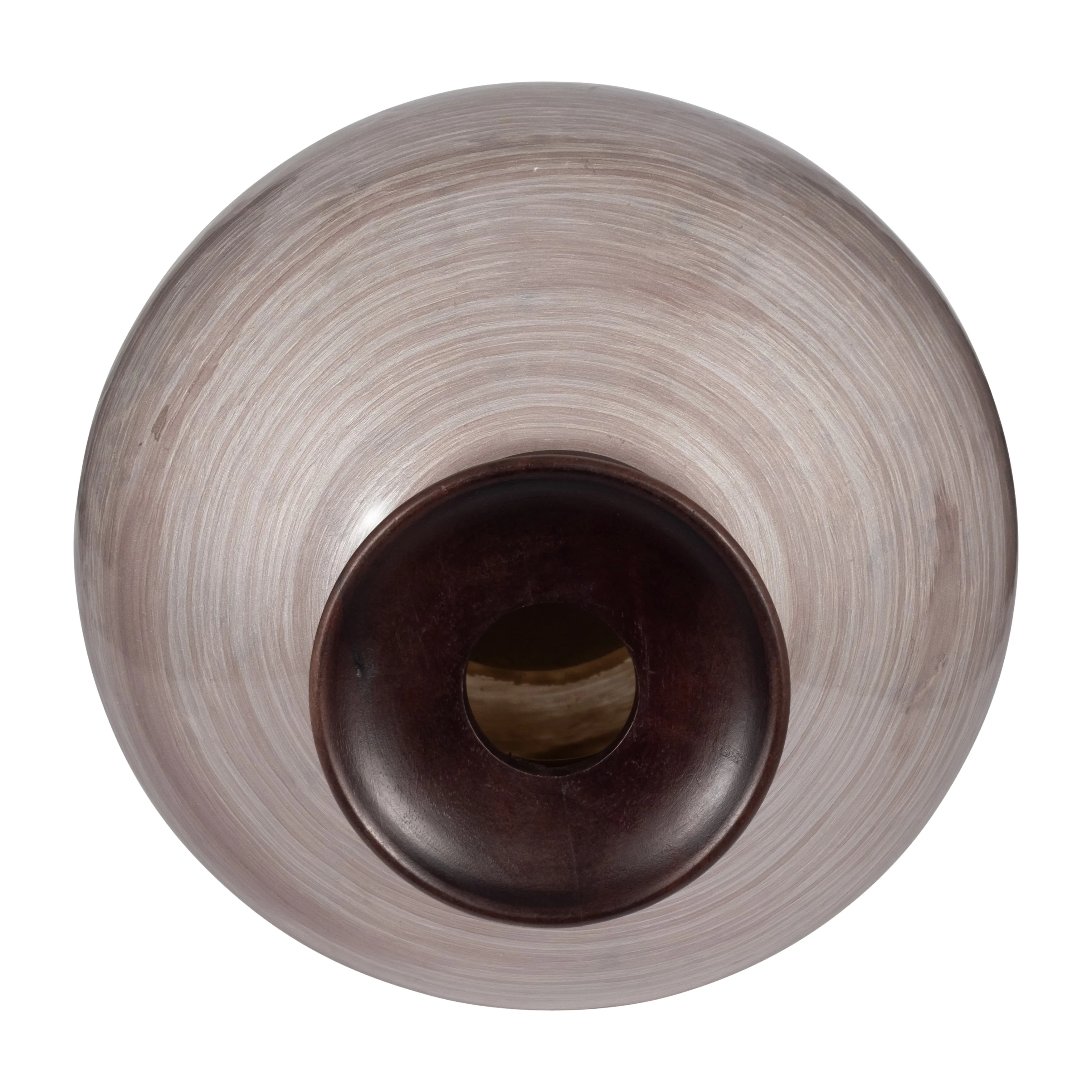 GLASS, 22" WOODEN TOP VASE, BLUSH