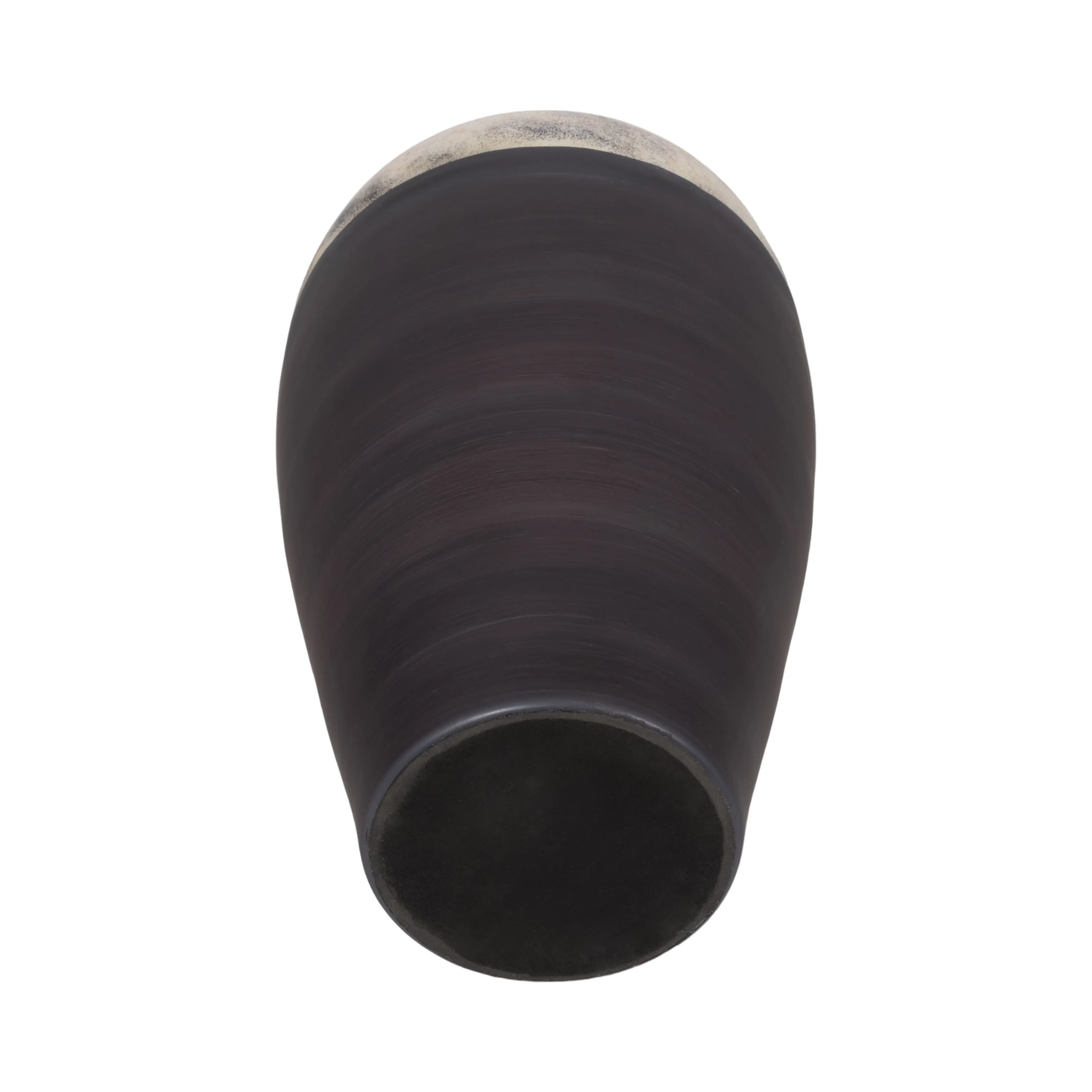 GLASS, 23" VASE W/ RESIN TOPPER, GRAY