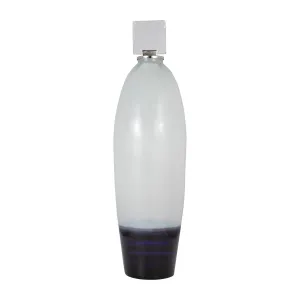 GLASS, 38" VASE ACRYLIC DETAIL, 2-TONE WHITE