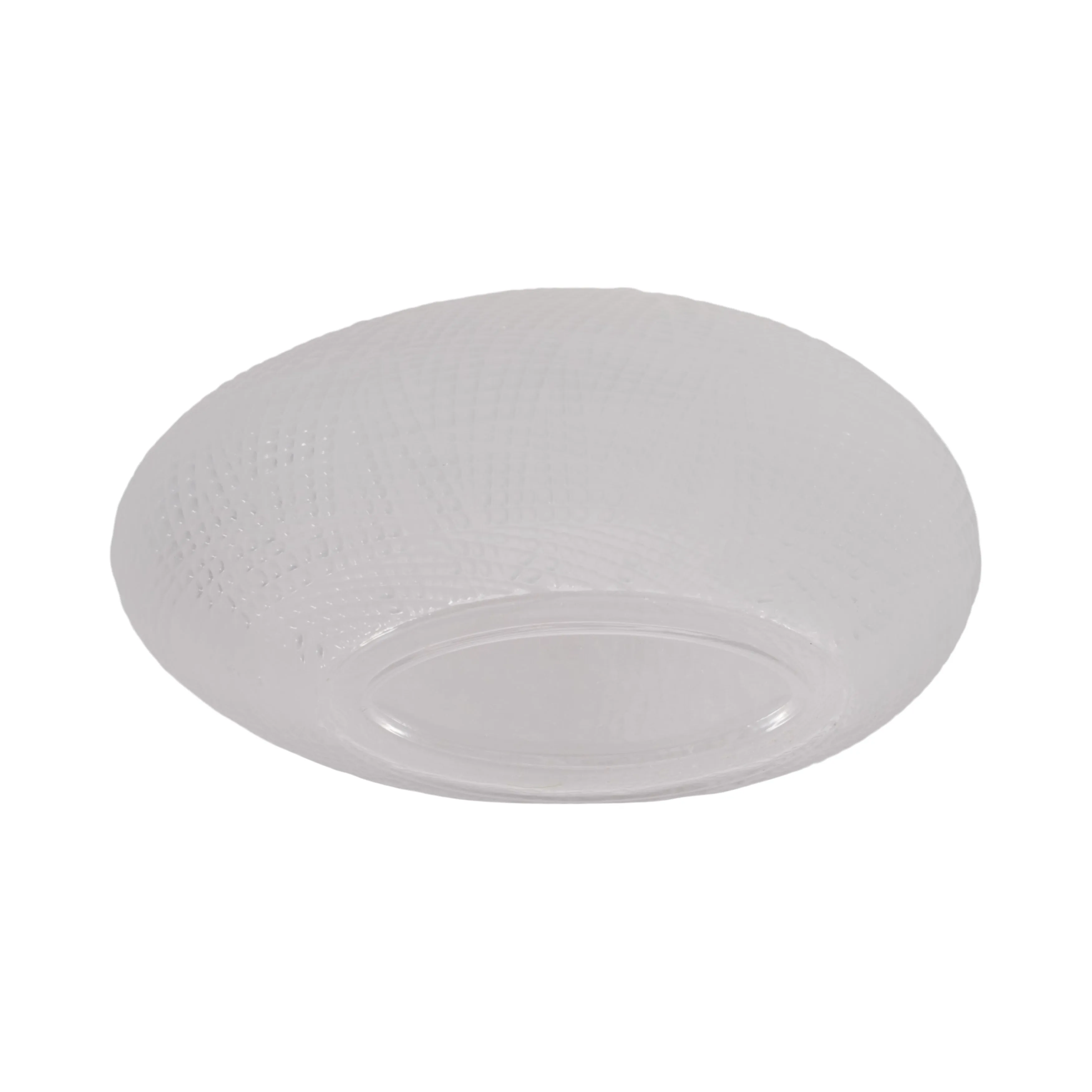 GLASS 8"H TEXTURED VASE, FROSTED WHITE