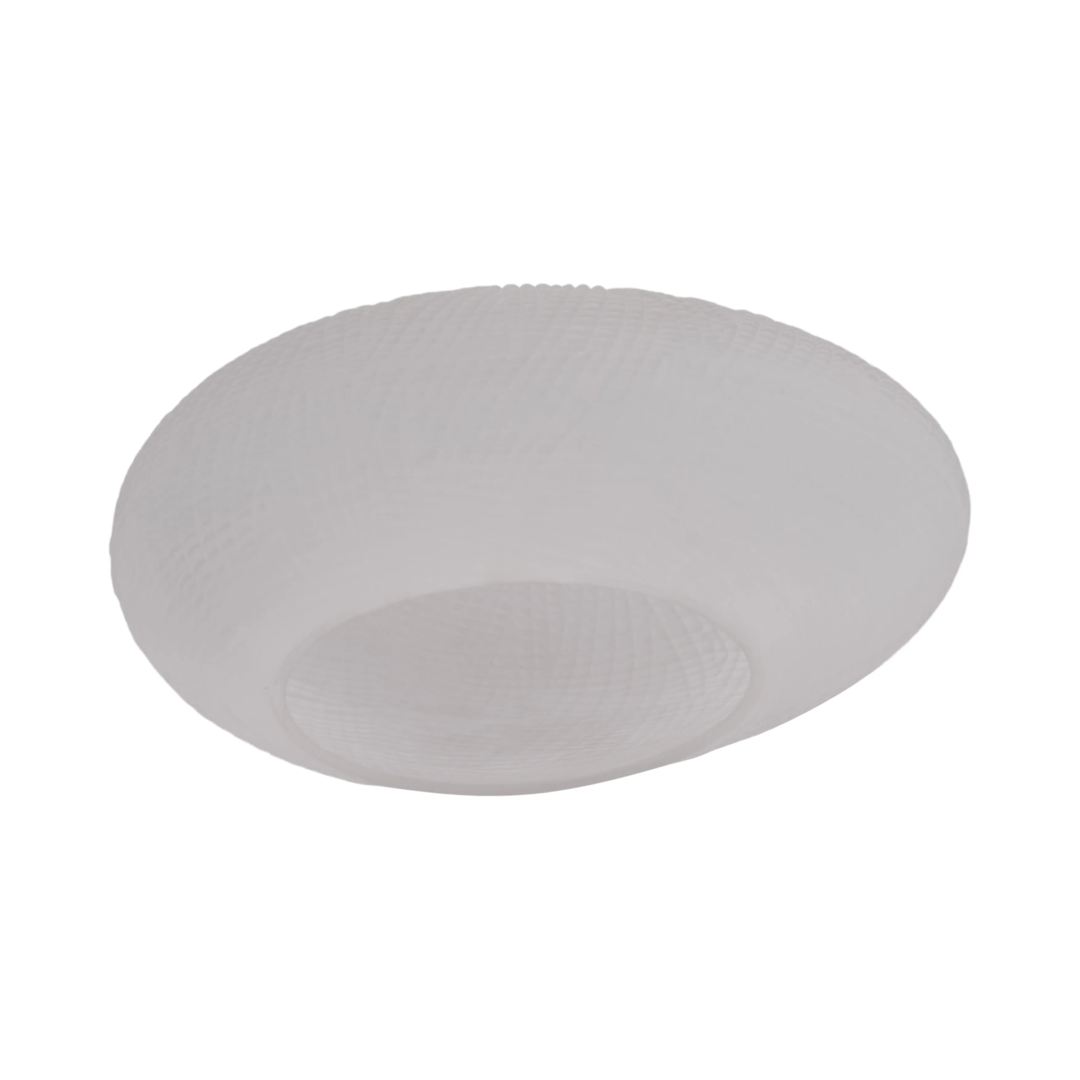 GLASS 8"H TEXTURED VASE, FROSTED WHITE