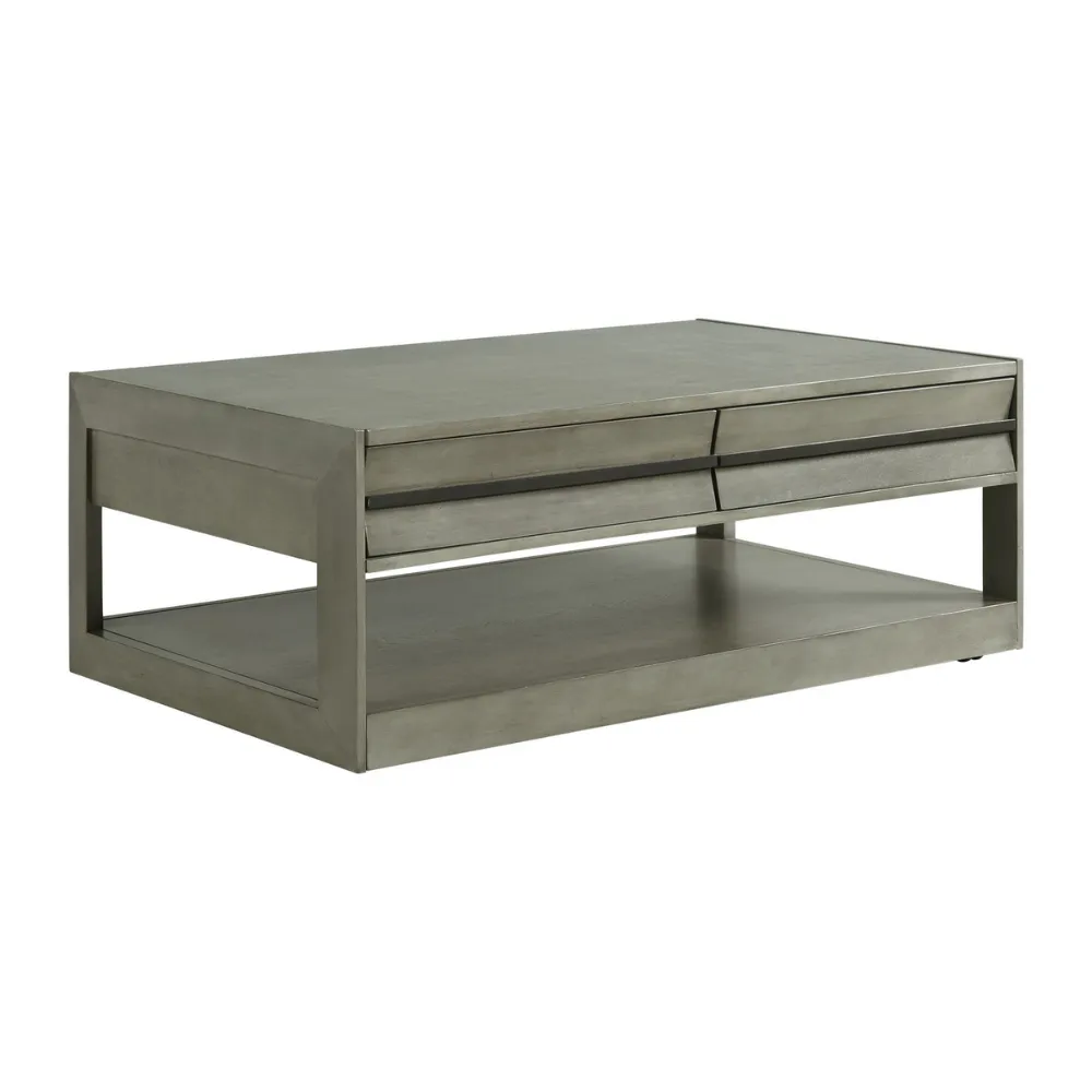 Gordon Rectangular Coffee Table In Grey