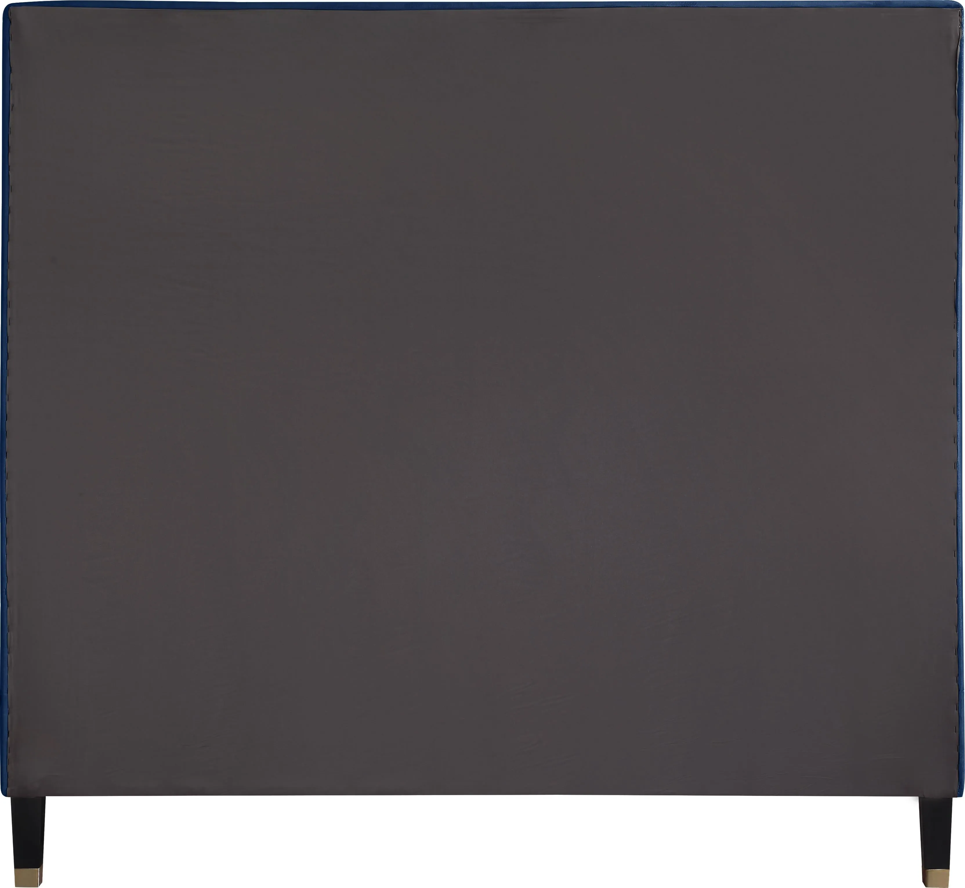 Harlie Navy Velvet Full Bed