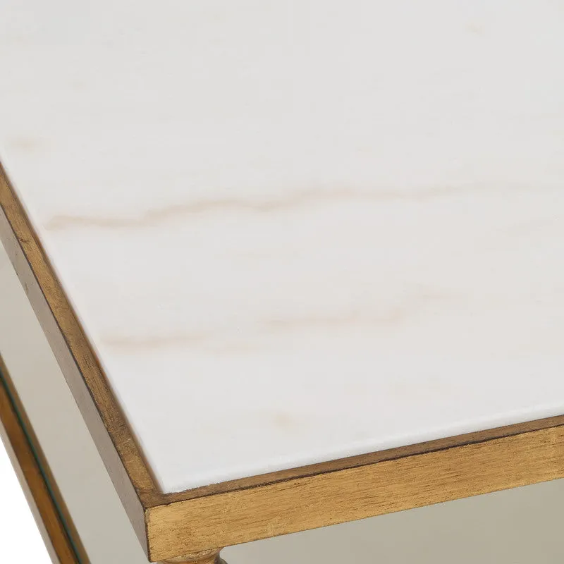 Henzler 126 W x 47 H x 126 D Square Coffee Table with Marble Top