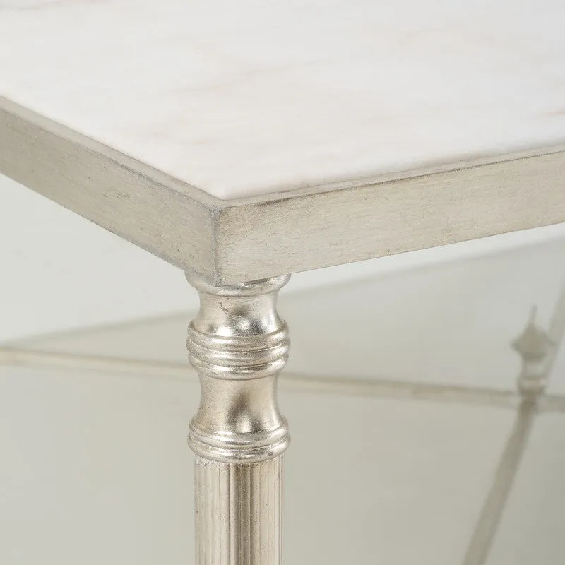 Henzler 126 W x 47 H x 126 D Square Coffee Table with Marble Top