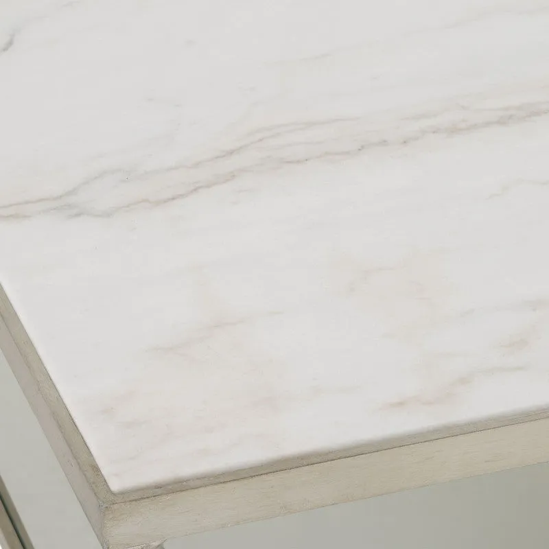 Henzler 126 W x 47 H x 126 D Square Coffee Table with Marble Top