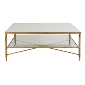 Henzler 126 W x 47 H x 126 D Square Coffee Table with Marble Top