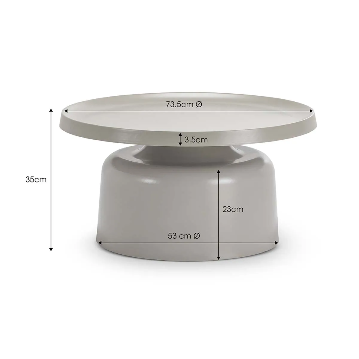Javi Pedestal Tray Coffee Table