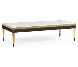 JC Modern - Fusion Collection - Fusion Rectangular Oak & Marble Cocktail Table
