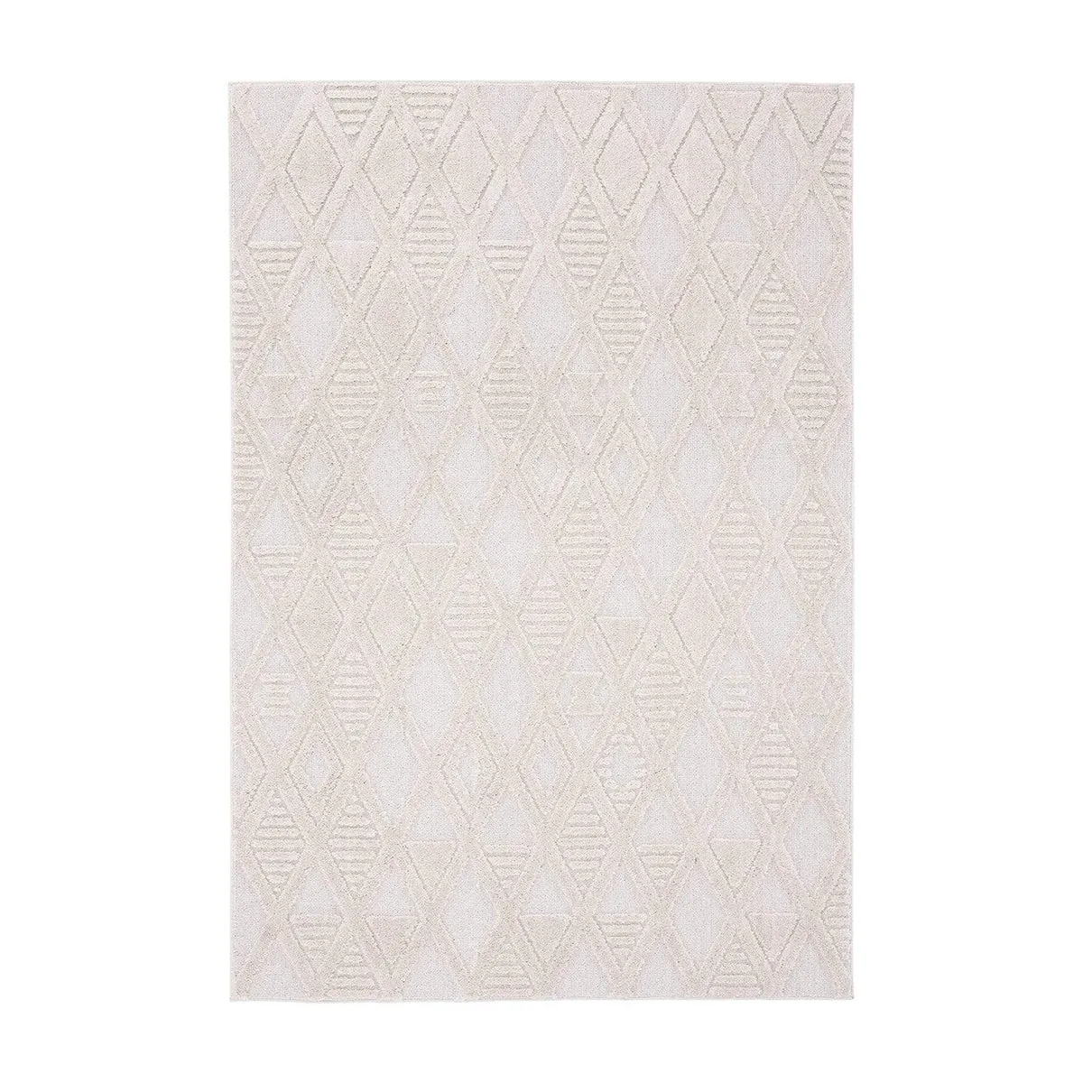 Kira Diamond Detail Textured Rug