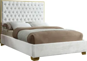 Lana White Velvet Full Bed