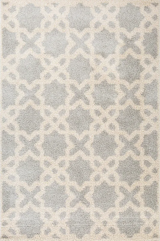 Light Beige Rug with Diamonds