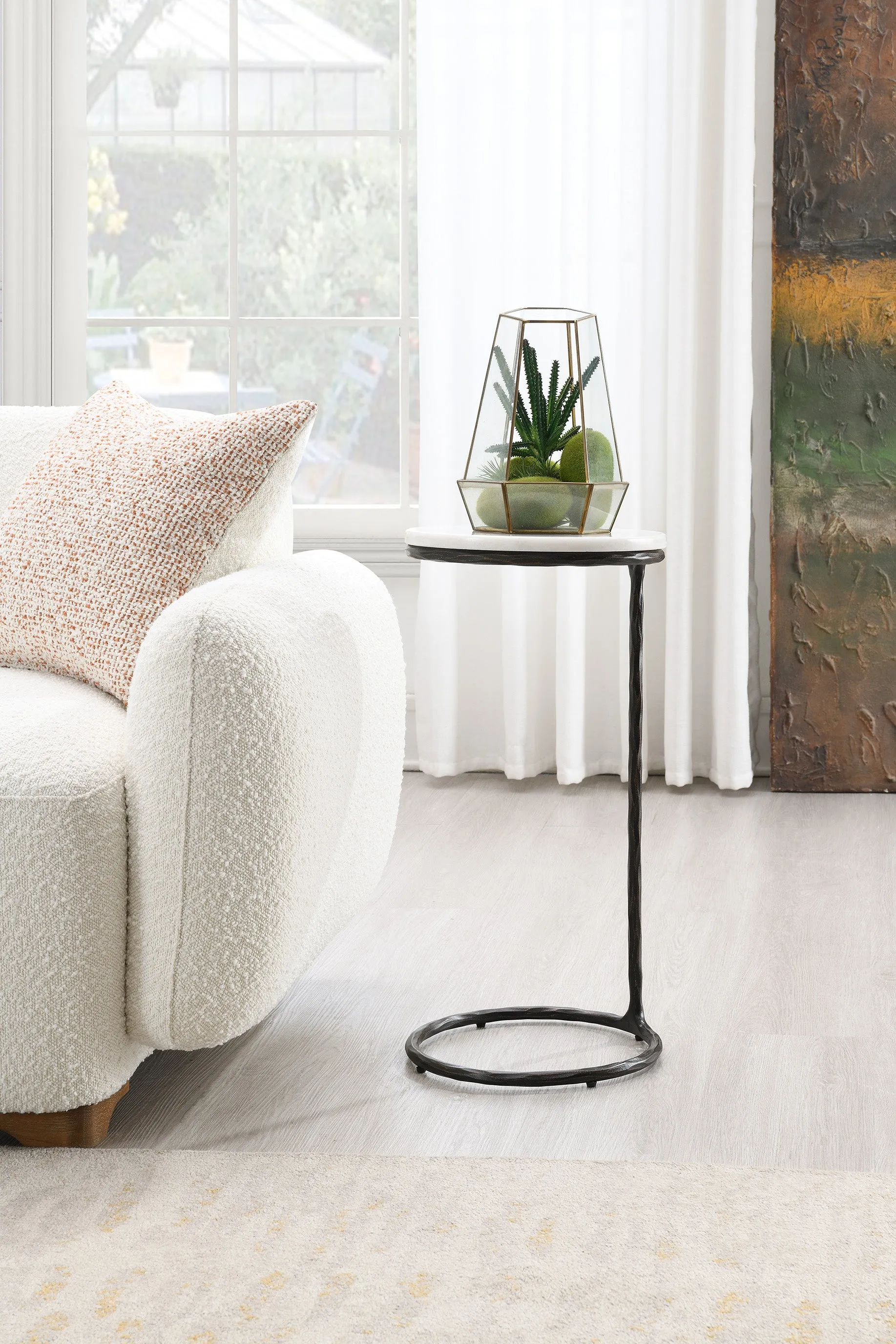 Luxo Marble Accent Black Table
