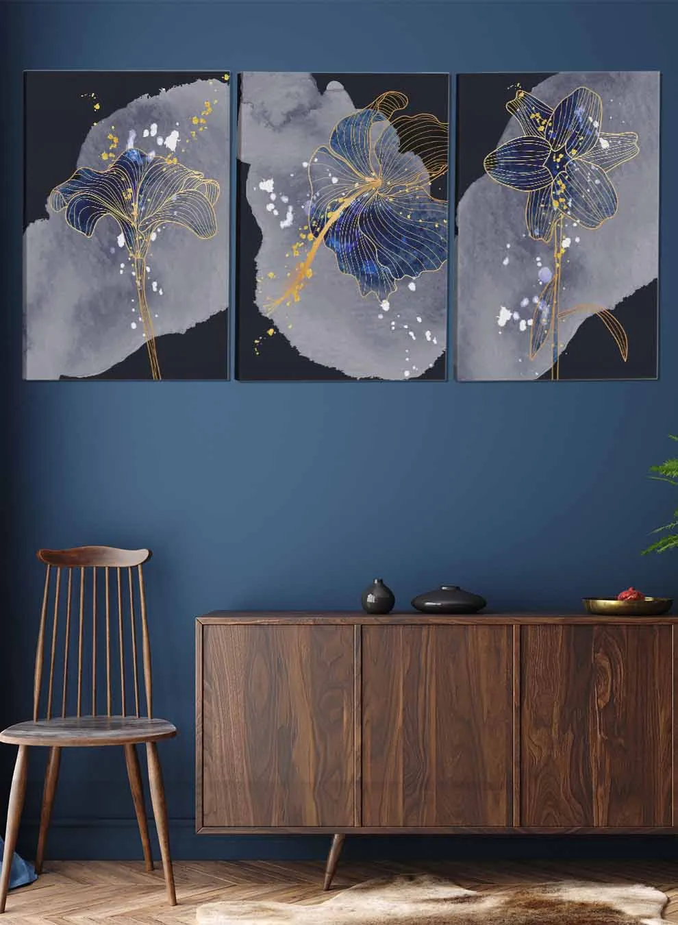 Luxury Floral Paintings(set of 3)