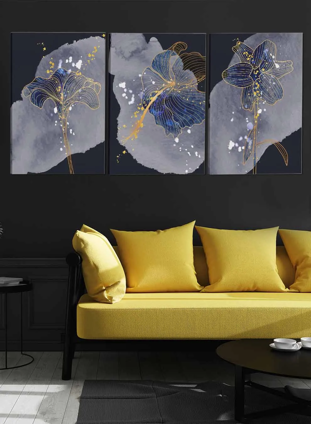 Luxury Floral Paintings(set of 3)
