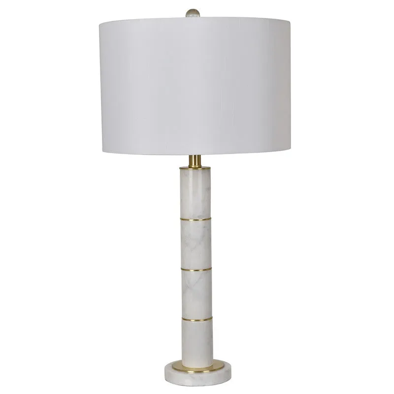 Marble Column Table Lamp