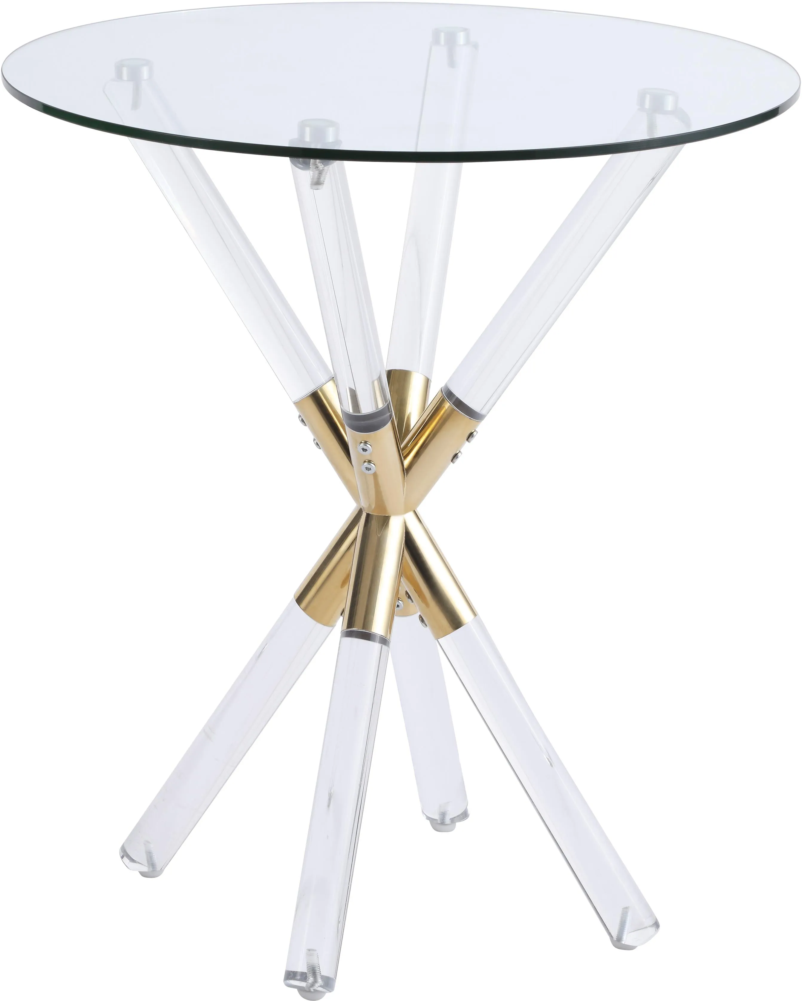Mercury Acrylic/Gold End Table