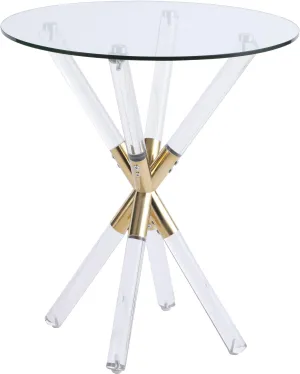 Mercury Acrylic/Gold End Table