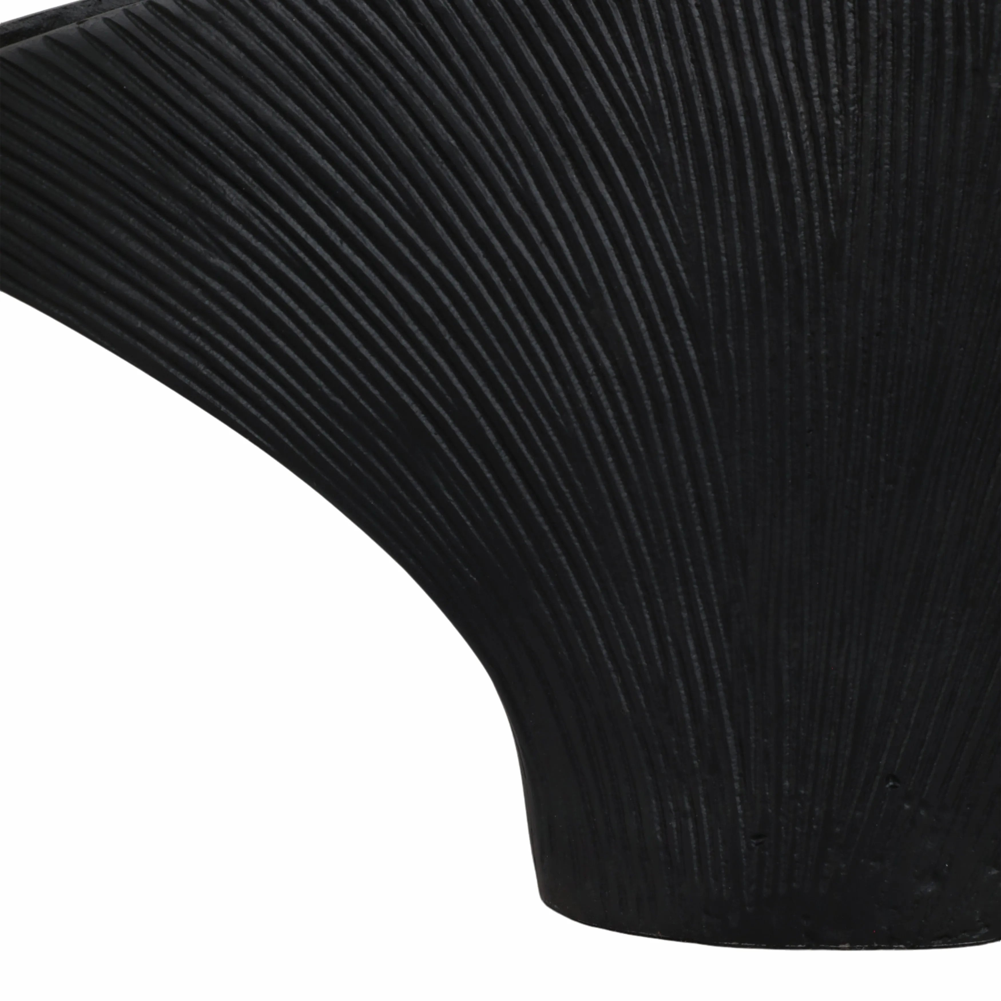 Metal, 12" Corinth Small Black Vase