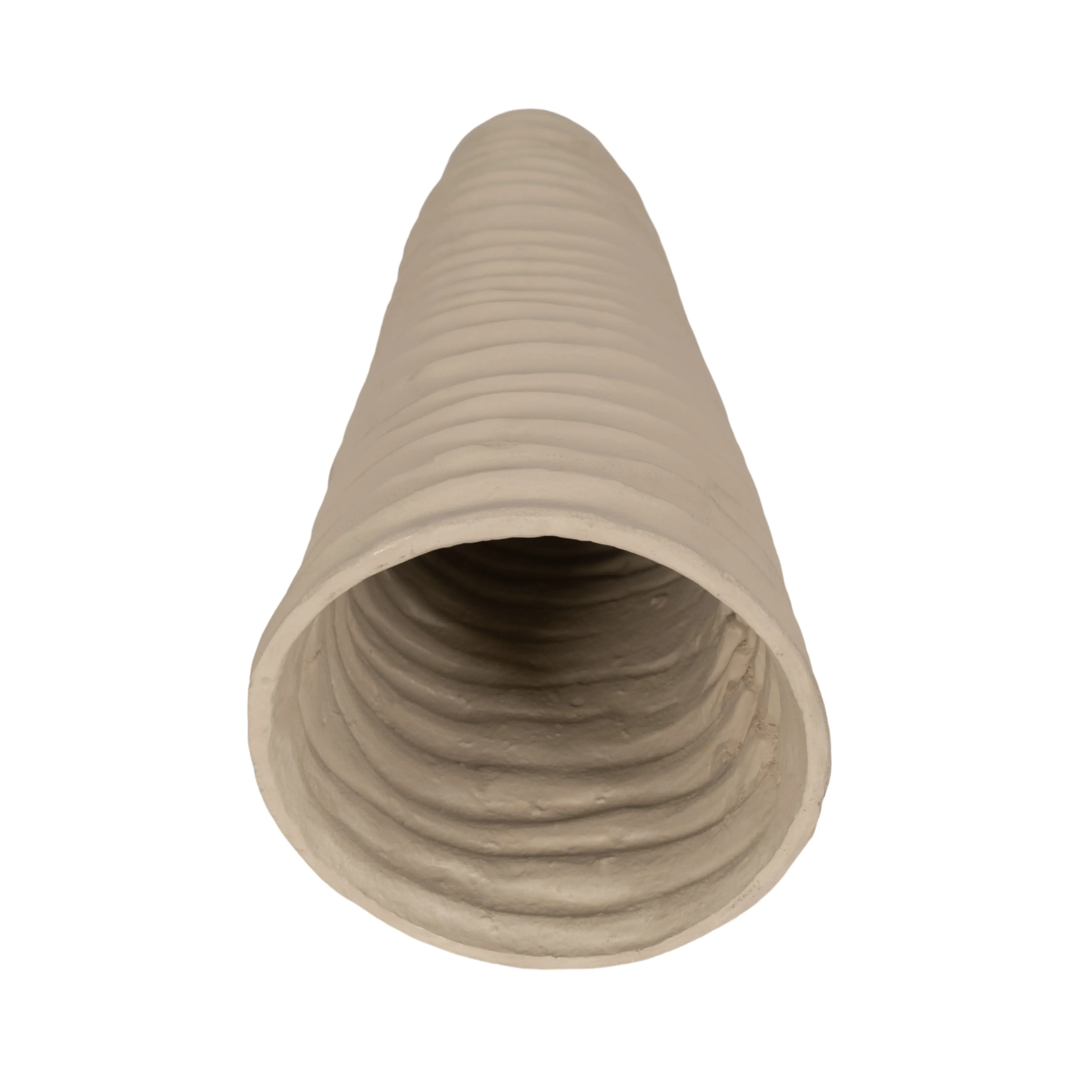 METAL 15", RUGGED VASE, IVORY/NICKEL