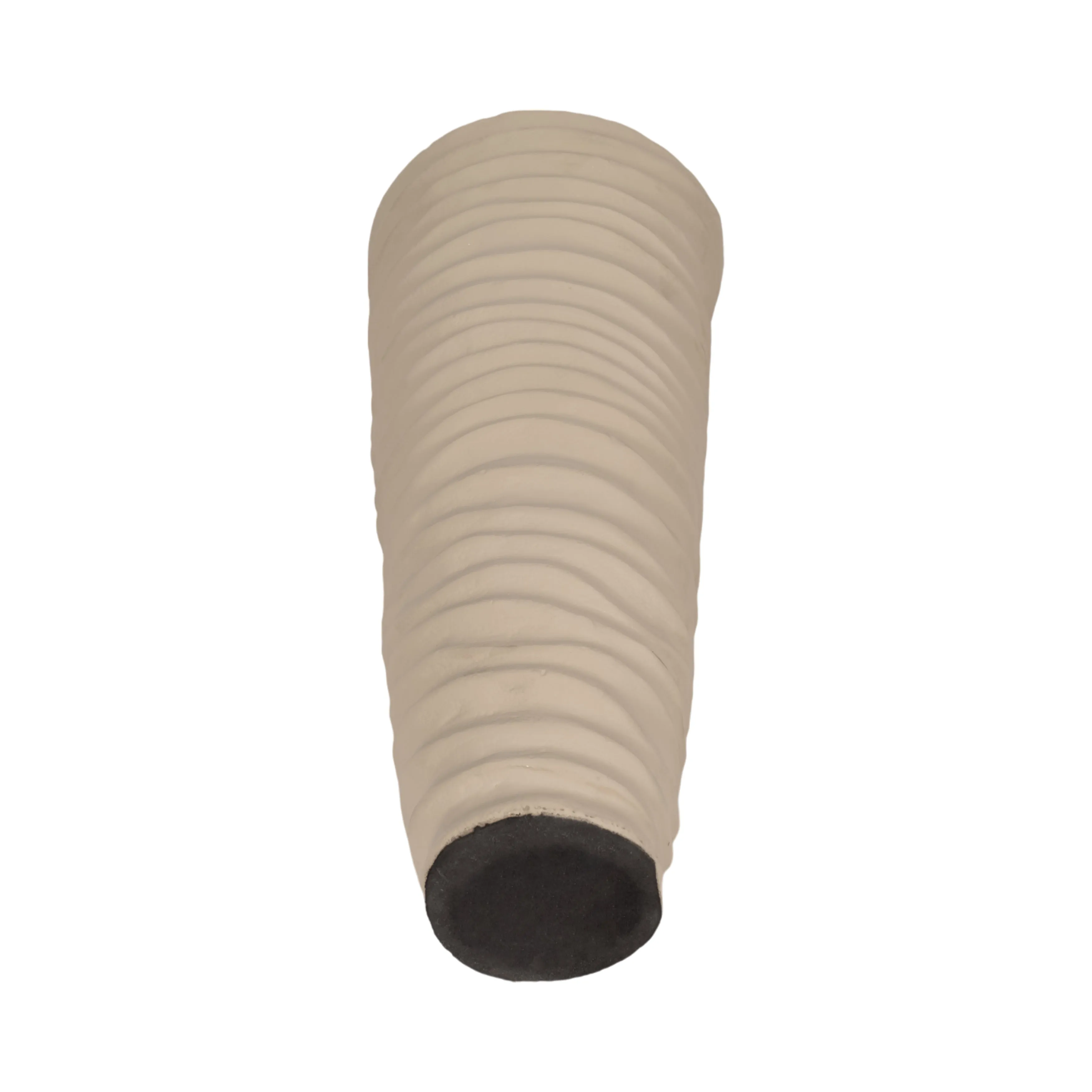 METAL 15", RUGGED VASE, IVORY/NICKEL