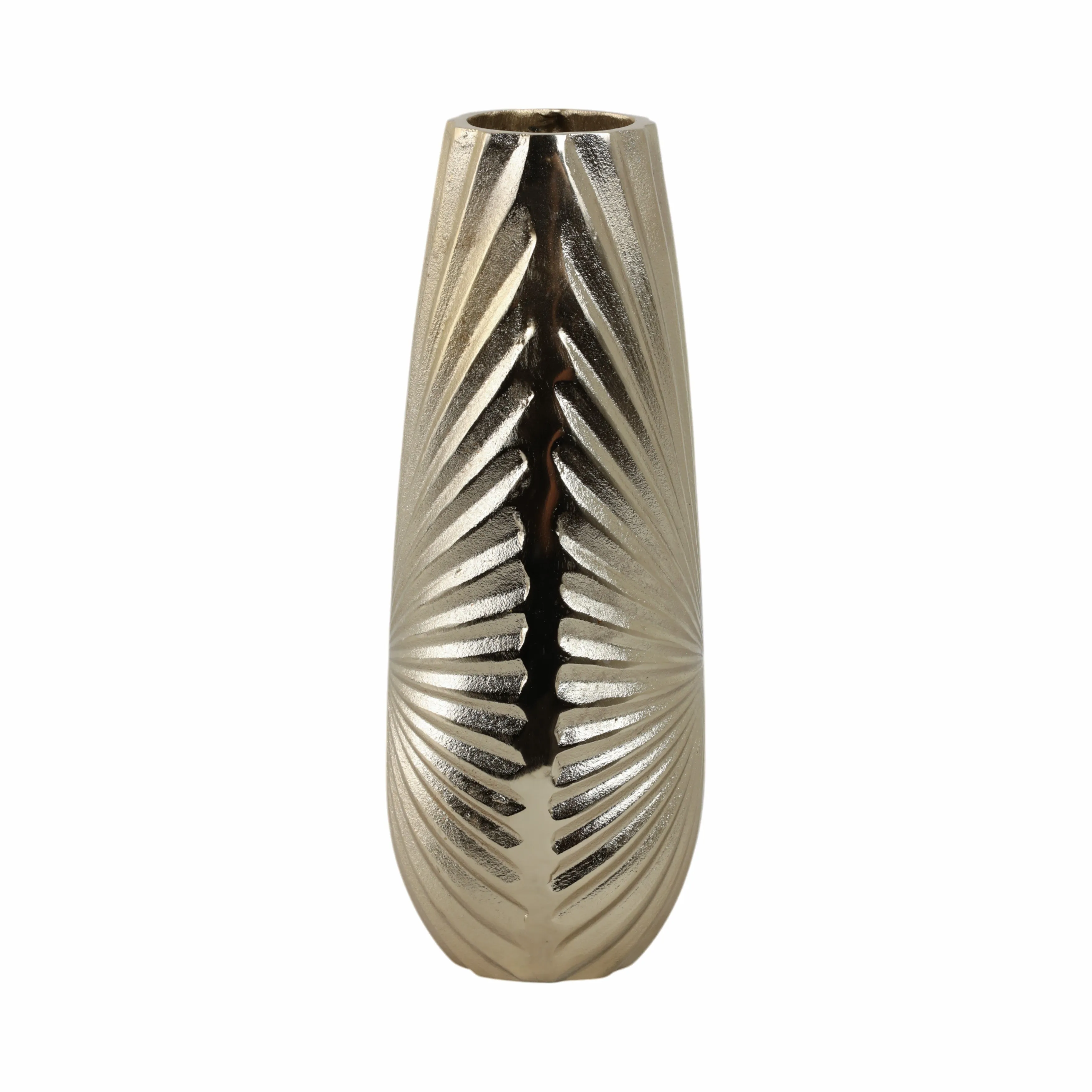 METAL, 16" BURST VASE, CHAMPAGNE