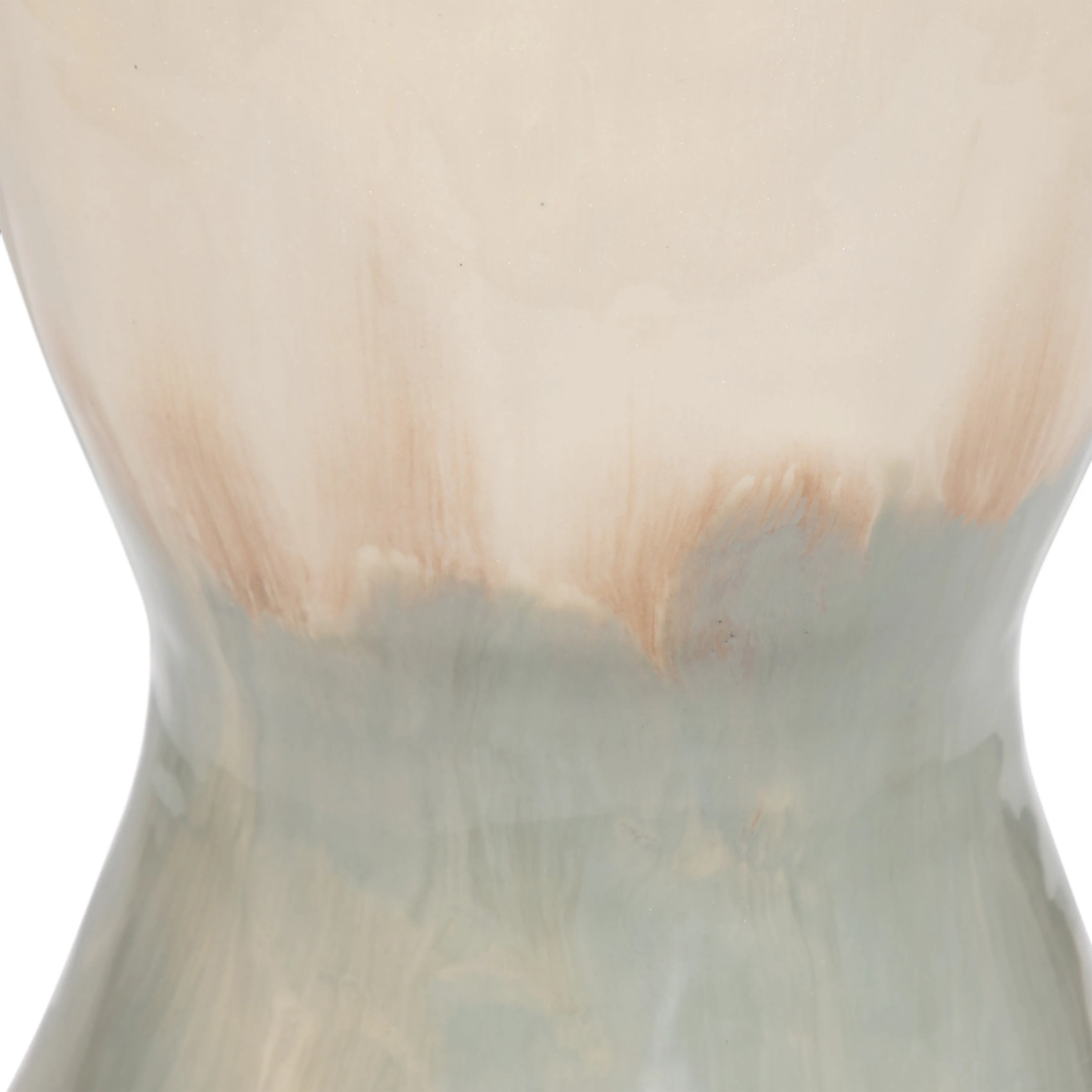 METAL, 18" BULBOUS VASE, PEARL